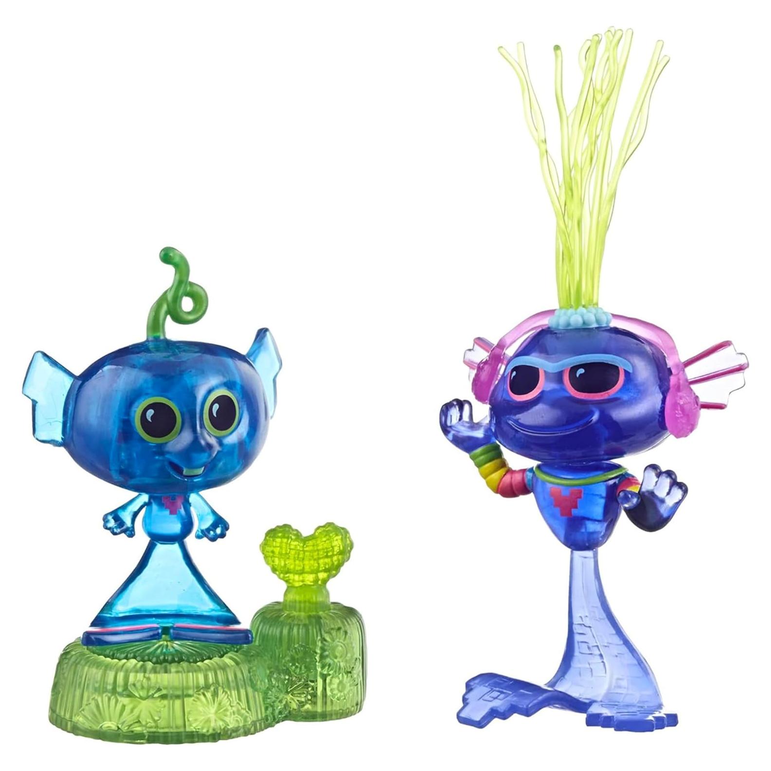 Bobble de Techno Reef DreamWorks Trolls World Tour con 2 Figuras