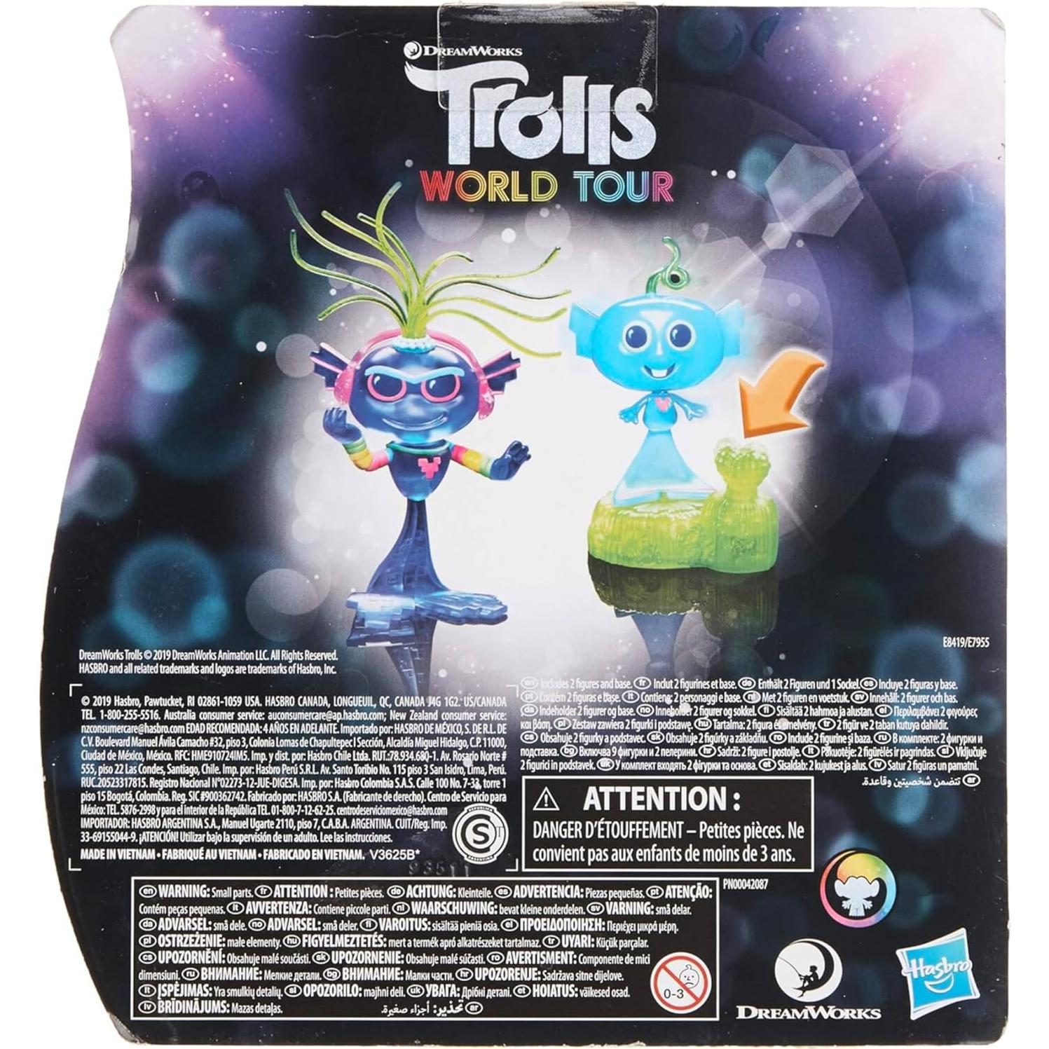 Bobble de Techno Reef DreamWorks Trolls World Tour con 2 Figuras