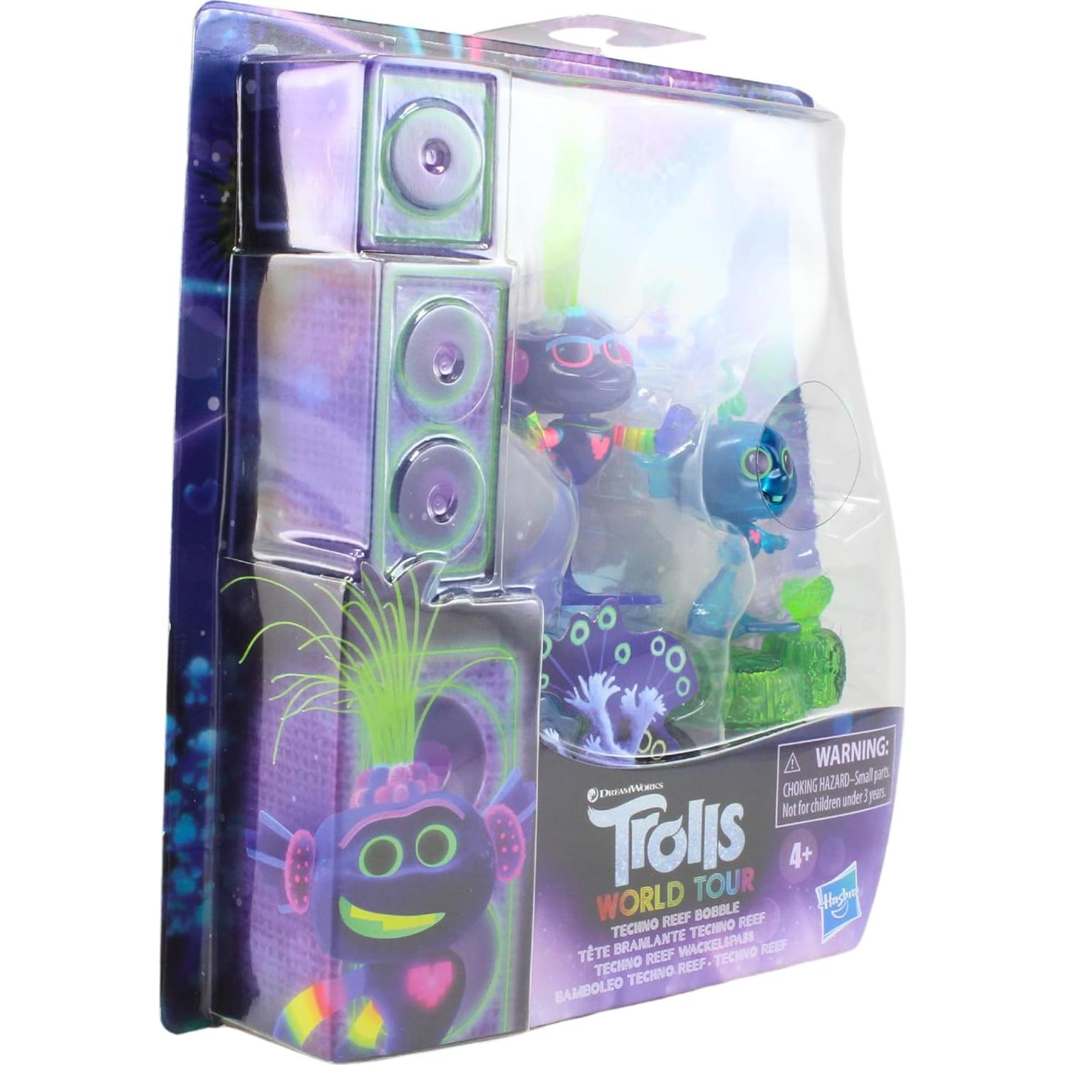 Bobble de Techno Reef DreamWorks Trolls World Tour con 2 Figuras