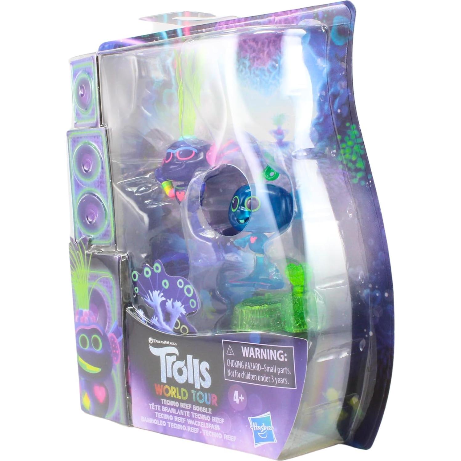 Bobble de Techno Reef DreamWorks Trolls World Tour con 2 Figuras