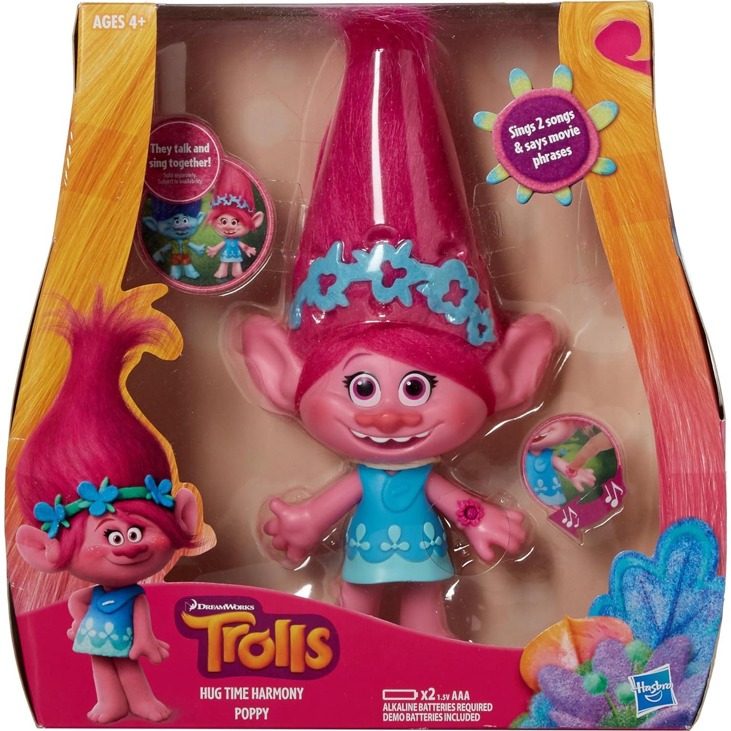 Muñeca Poppy Trolls DreamWorks con Canciones y Frases