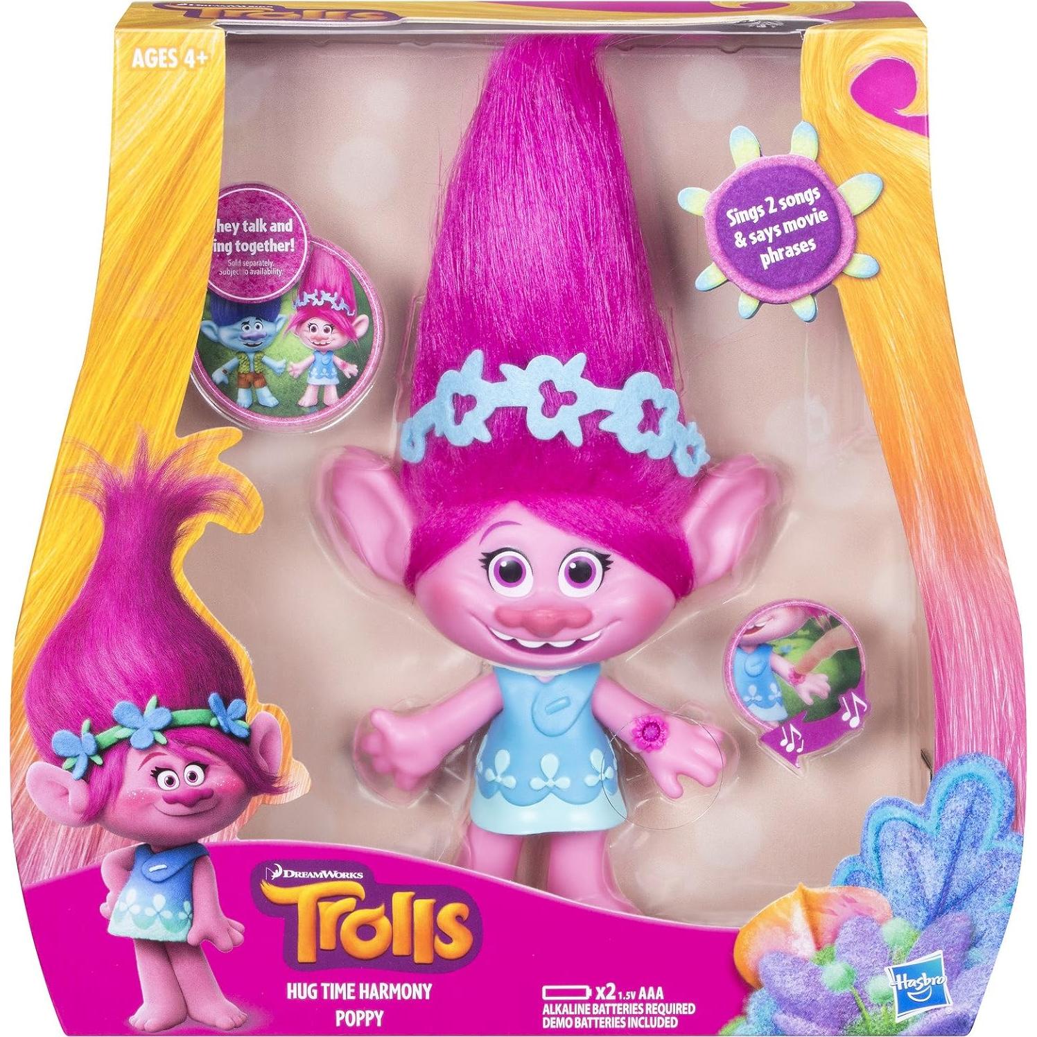 Muñeca Poppy Trolls DreamWorks con Canciones y Frases