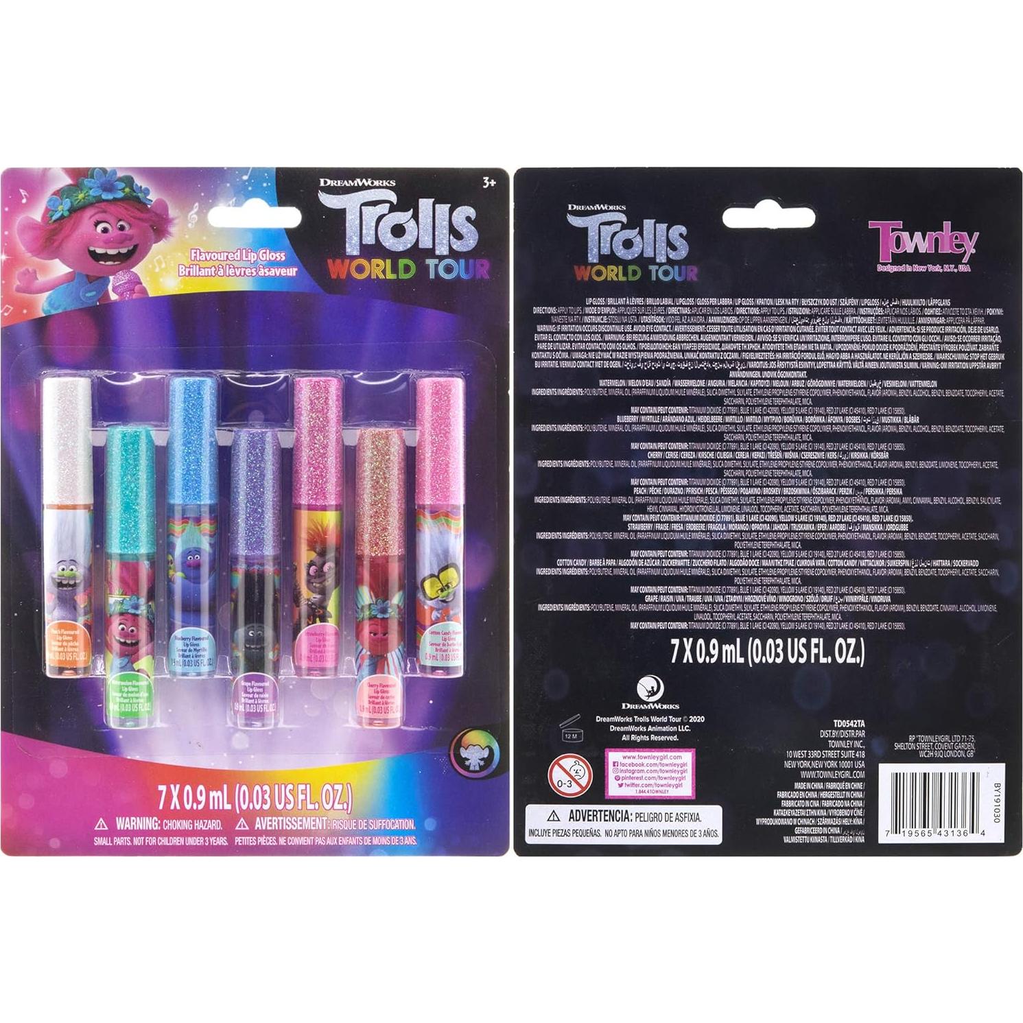 Conjunto de Maquillaje Labial Townley Girl 7 Piezas Trolls