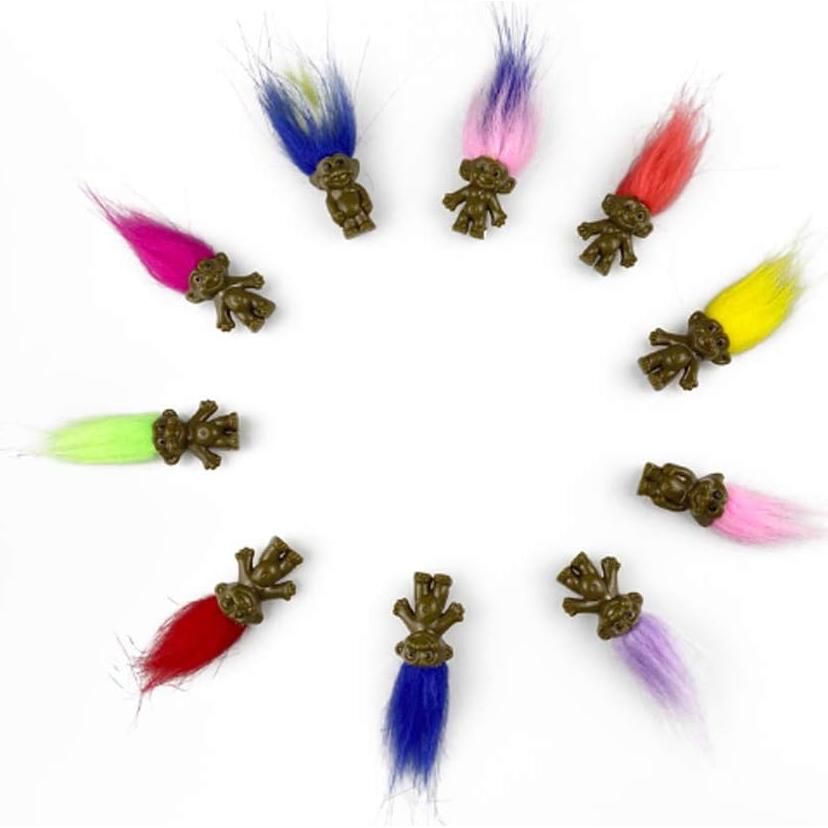 Paquete de 10 Muñecos Troll Vintage TUOYISI PVC 3cm