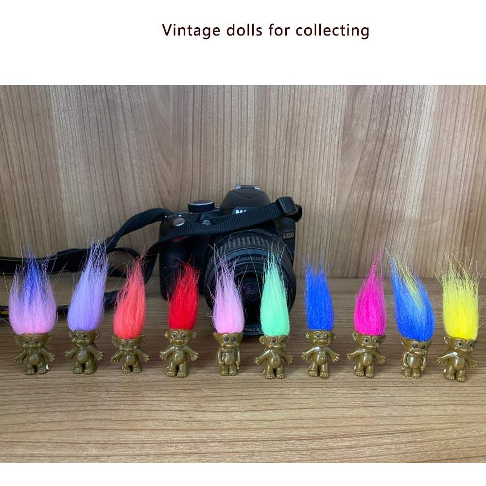 Paquete de 10 Muñecos Troll Vintage TUOYISI PVC 3cm