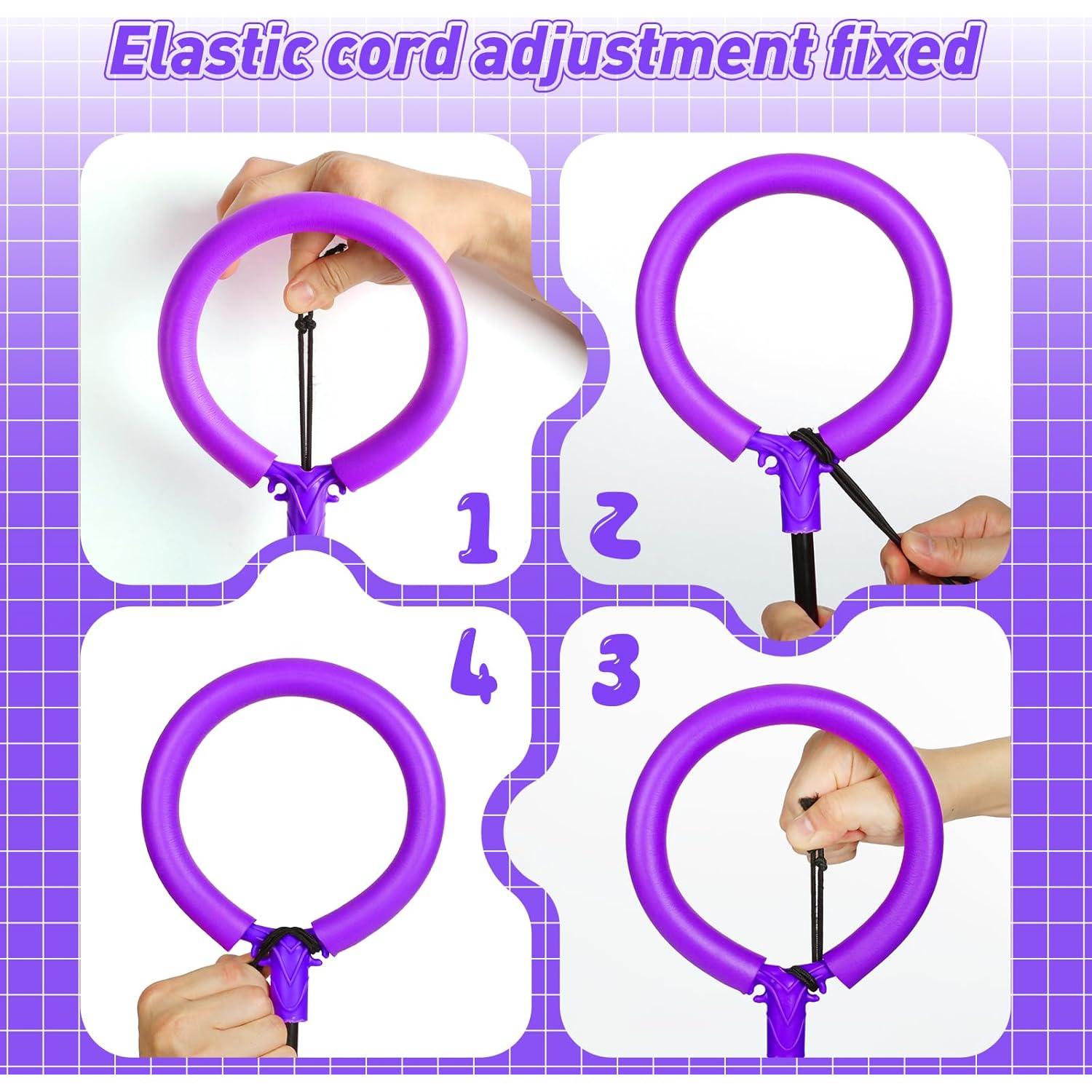 Bola de Salto Flooyes Morada con Contador LED para Niñas 6-12 Años