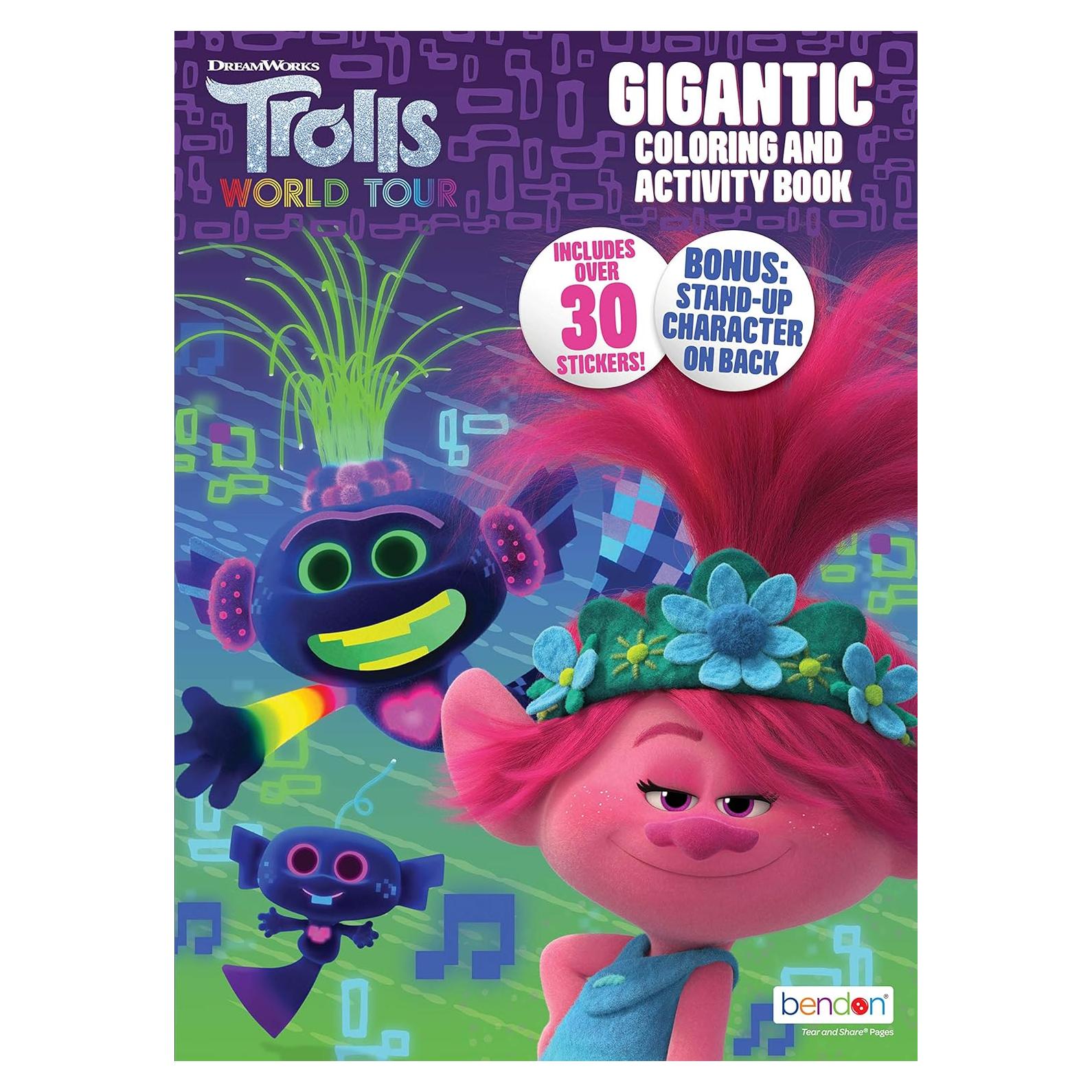 Libro para Colorear DreamWorks Trolls World Tour 192 Páginas