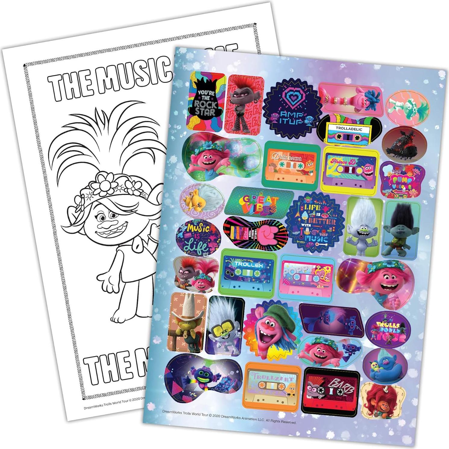 Libro para Colorear DreamWorks Trolls World Tour 192 Páginas