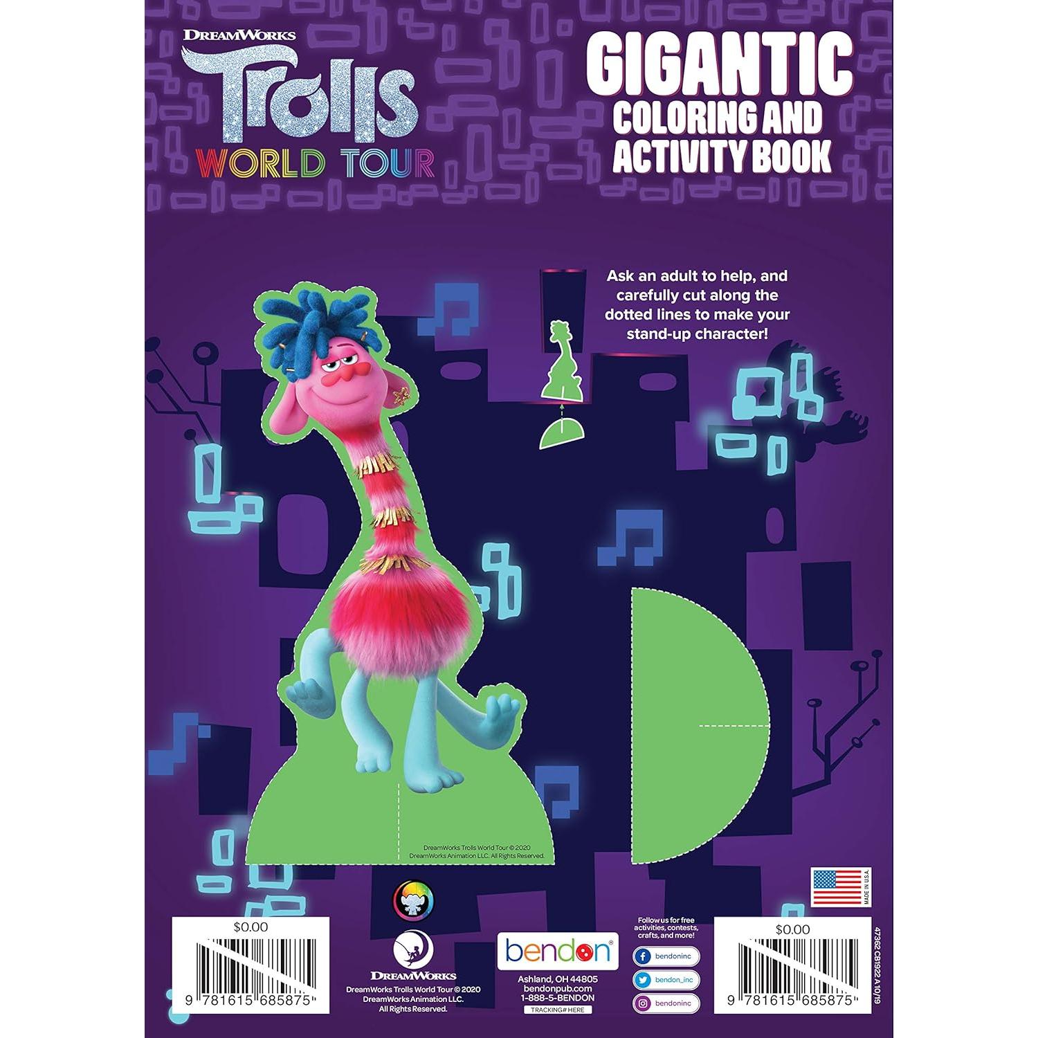 Libro para Colorear DreamWorks Trolls World Tour 192 Páginas
