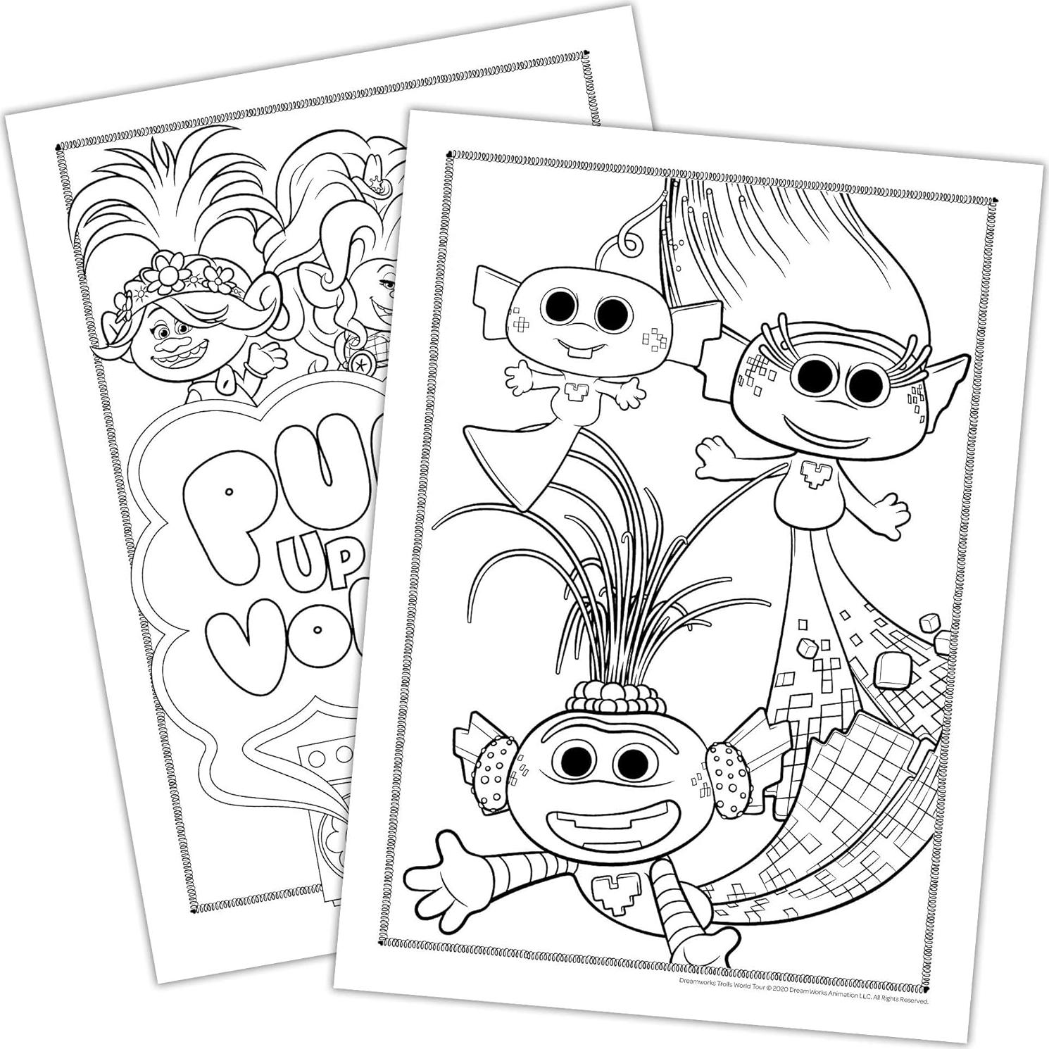 Libro para Colorear DreamWorks Trolls World Tour 192 Páginas