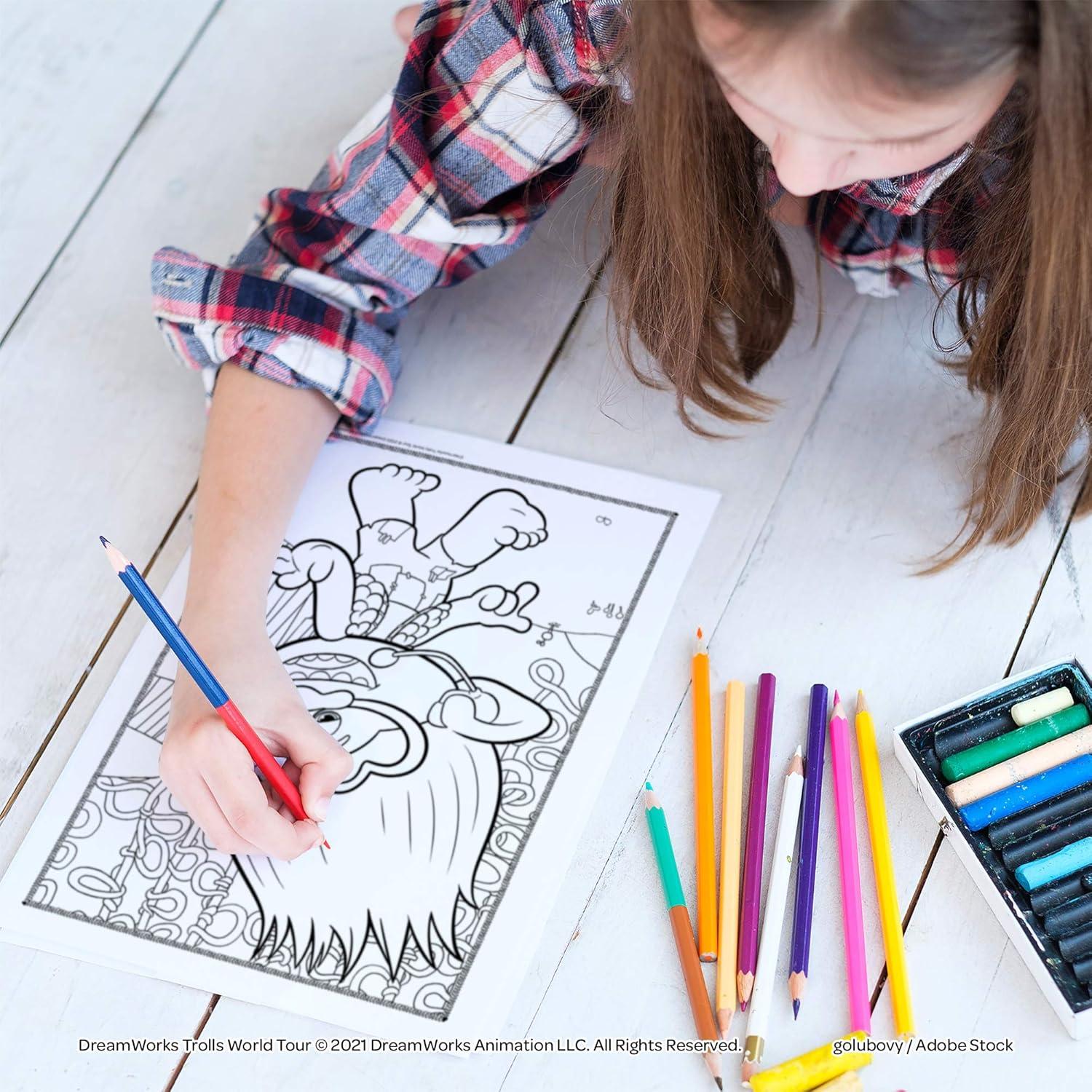 Libro para Colorear DreamWorks Trolls World Tour 192 Páginas