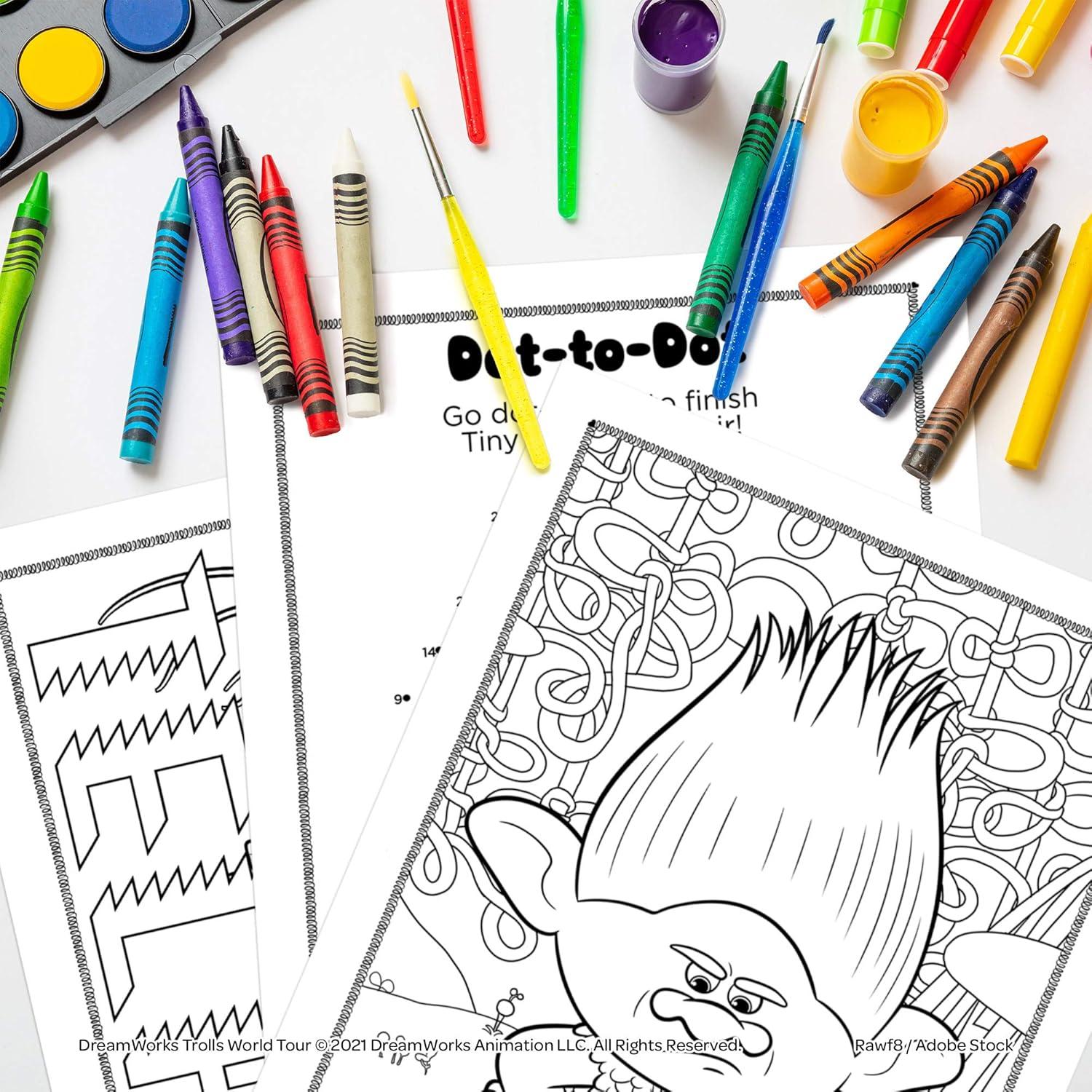 Libro para Colorear DreamWorks Trolls World Tour 192 Páginas