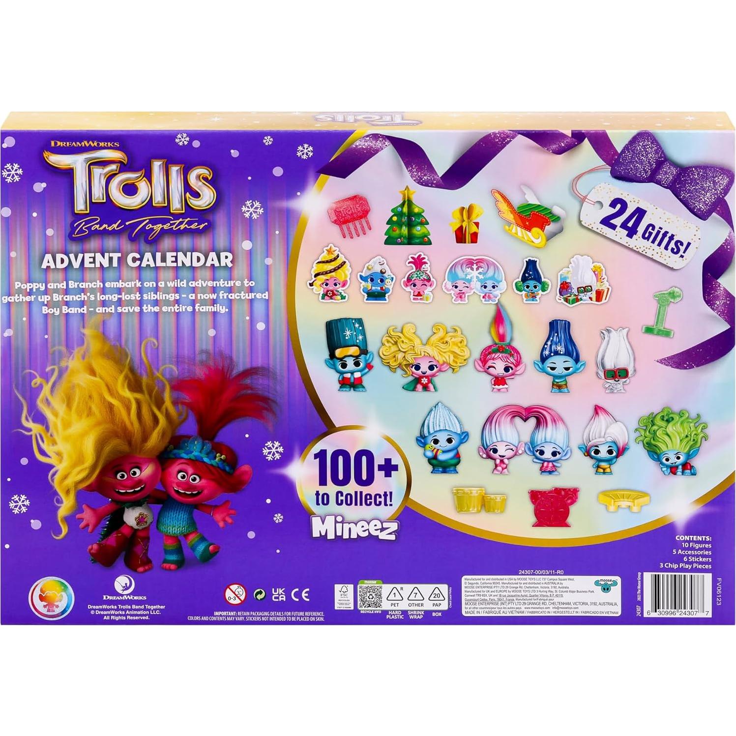 DreamWorks Trolls Band Together Mineez 24 pc Holiday Advent Calendar