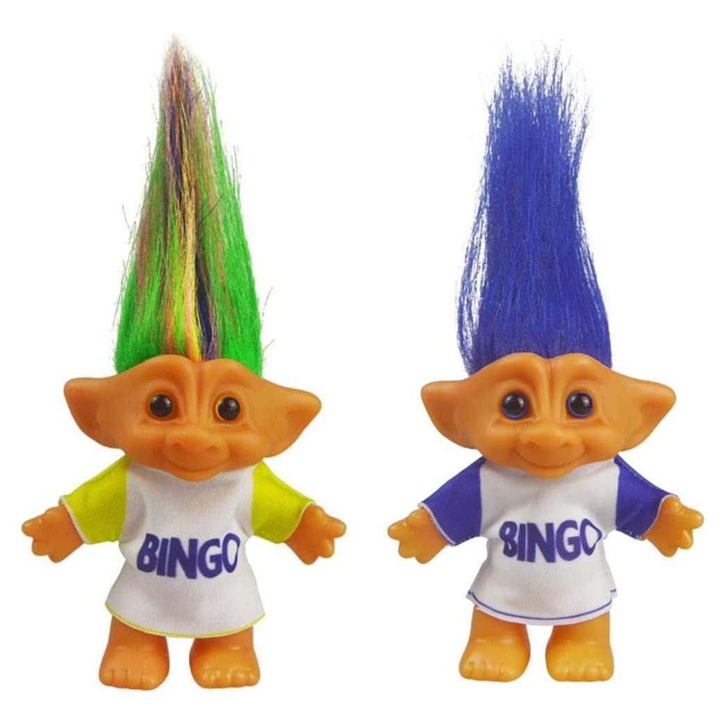 Conjunto de 2 Muñecas Troll Vintage TUOISI 19 cm Colorido