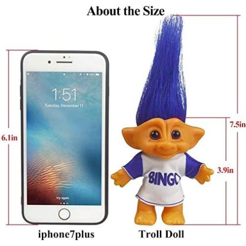 Conjunto de 2 Muñecas Troll Vintage TUOISI 19 cm Colorido