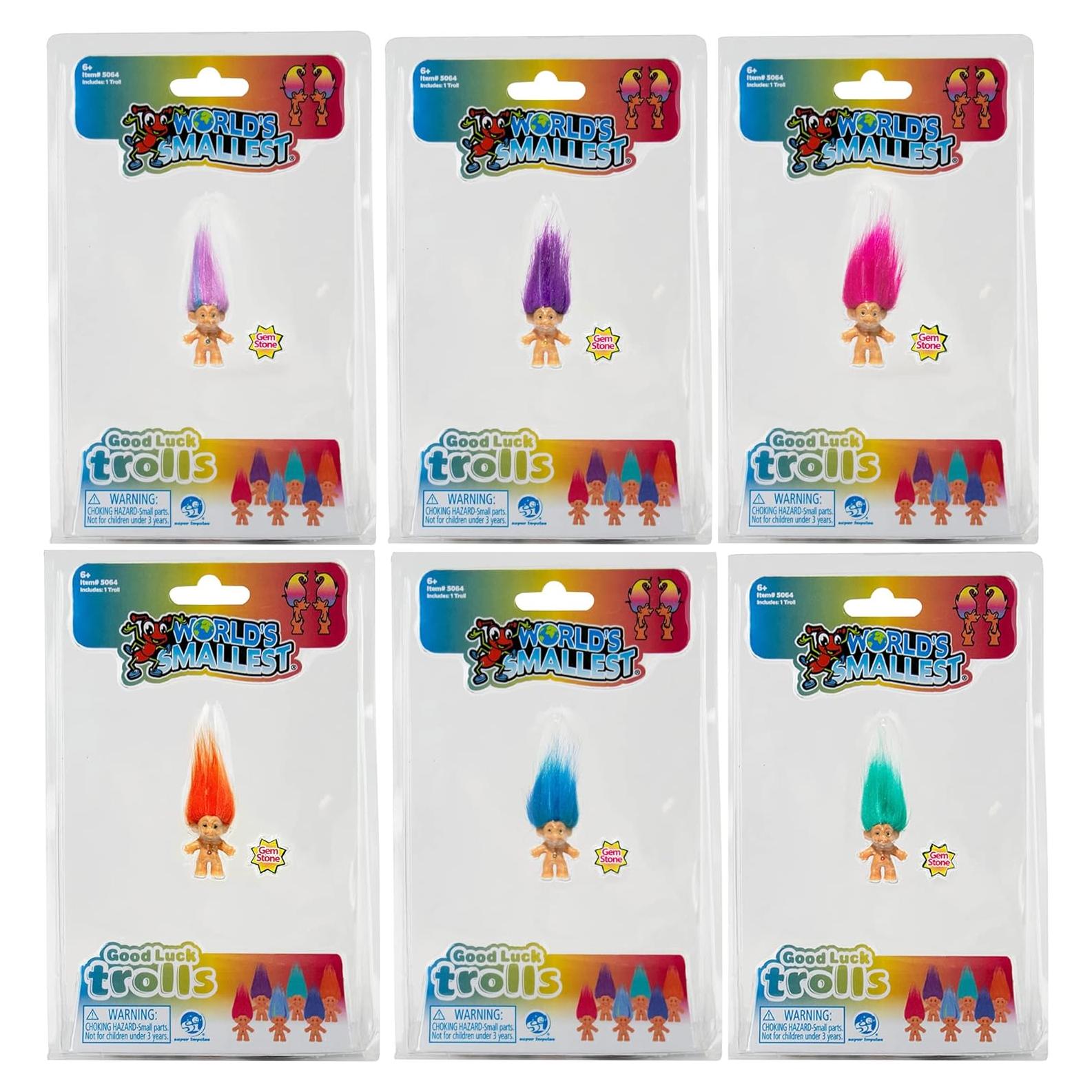 Conjunto de 6 Muñecas Trolls de Buena Suerte Super Impulse