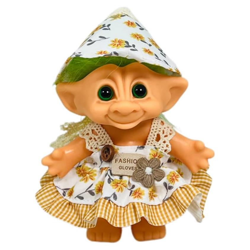 Llave de anillo muñeca troll vintage Yintlilocn 10 cm