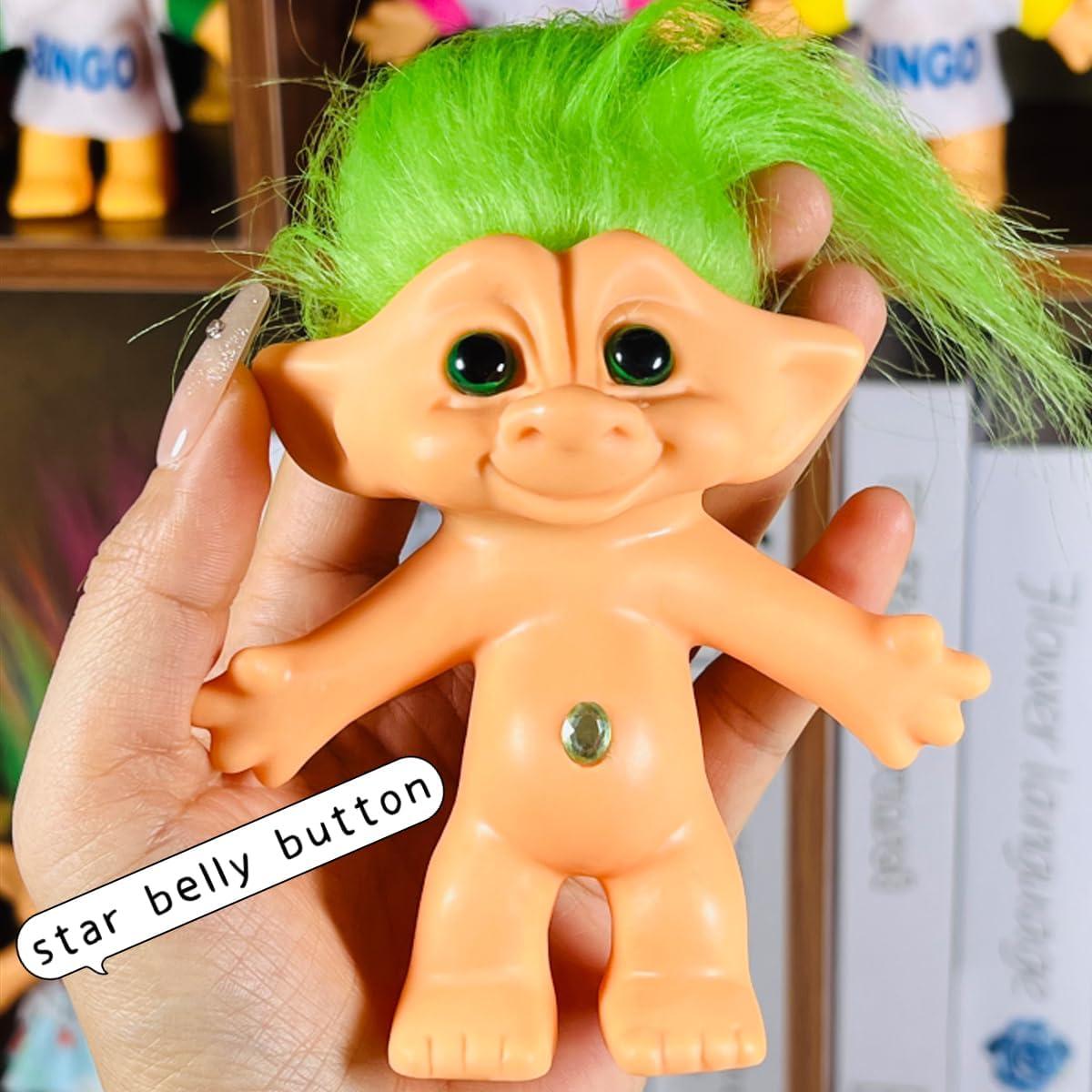 Llave de anillo muñeca troll vintage Yintlilocn 10 cm
