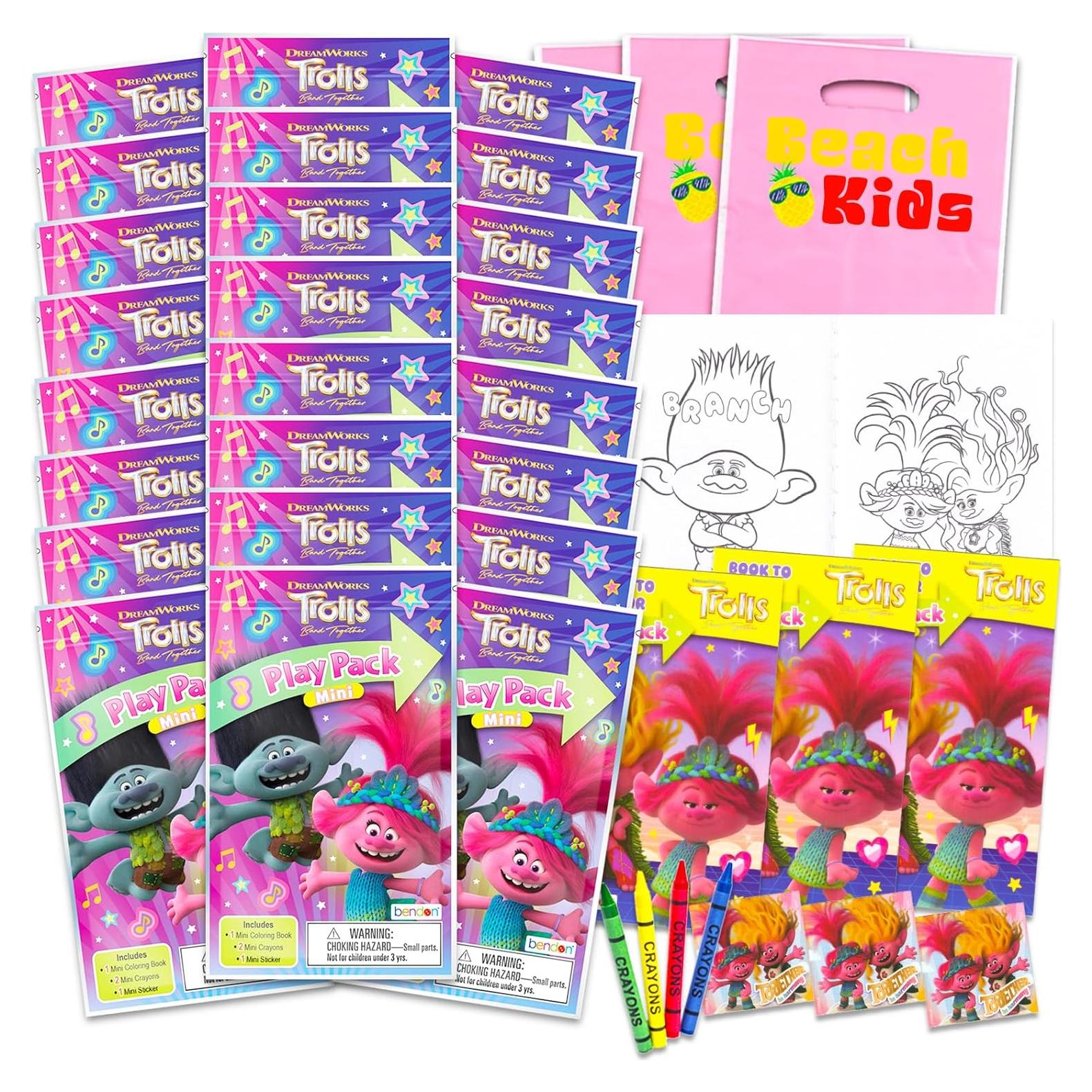 Conjunto de Fiesta Mini Trolls Dreamworks - 24 Paquetes de Juego