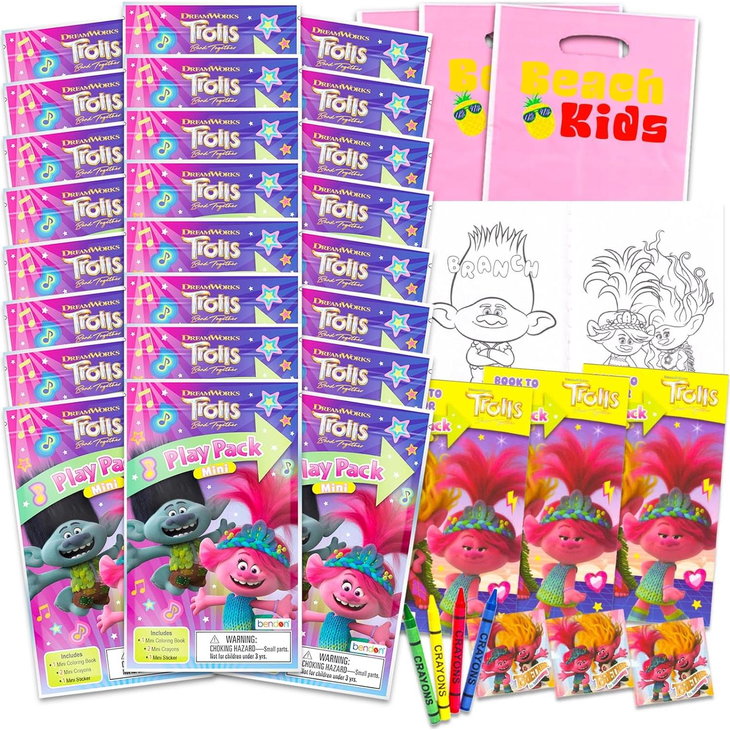 Conjunto de Fiesta Mini Trolls Dreamworks - 24 Paquetes de Juego