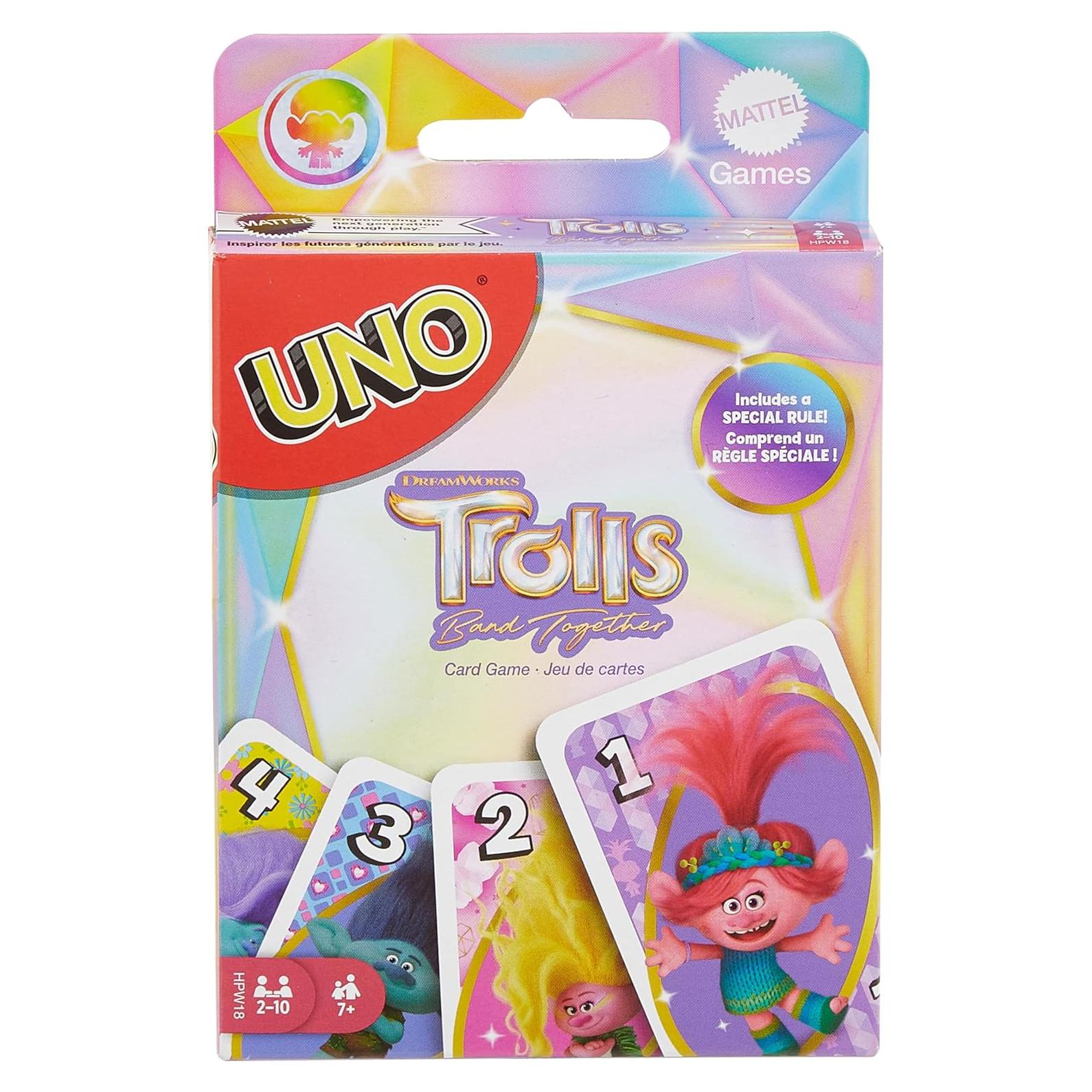 Juego de Cartas UNO Mattel Trolls 3 - Poder de la Unidad