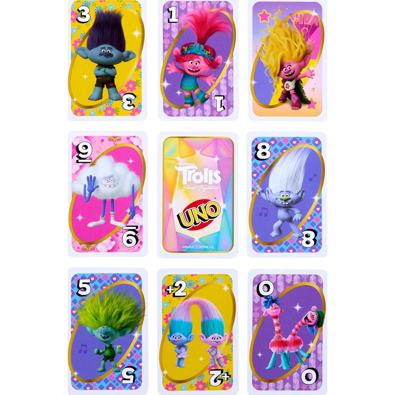 Juego de Cartas UNO Mattel Trolls 3 - Poder de la Unidad
