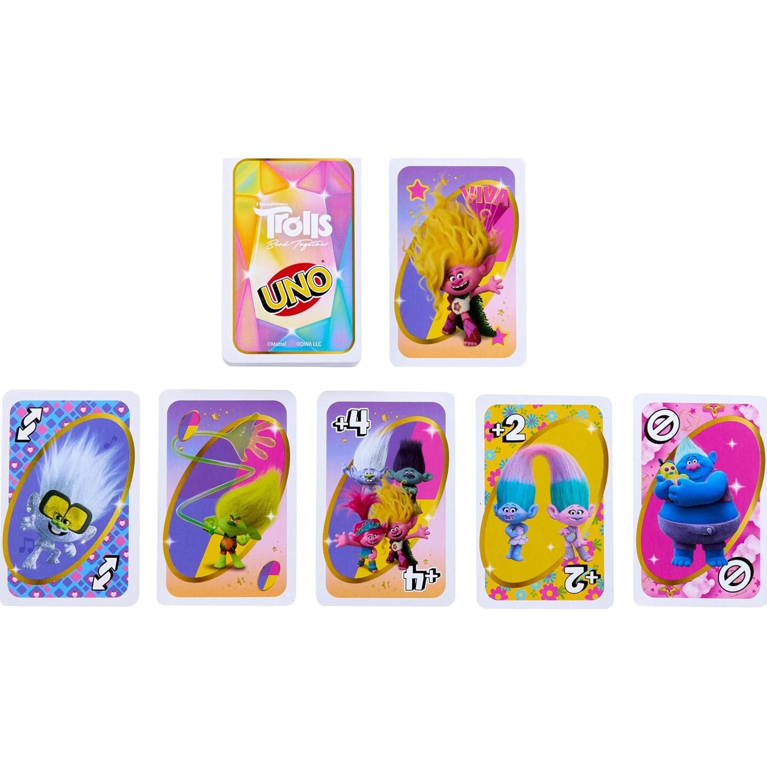 Juego de Cartas UNO Mattel Trolls 3 - Poder de la Unidad