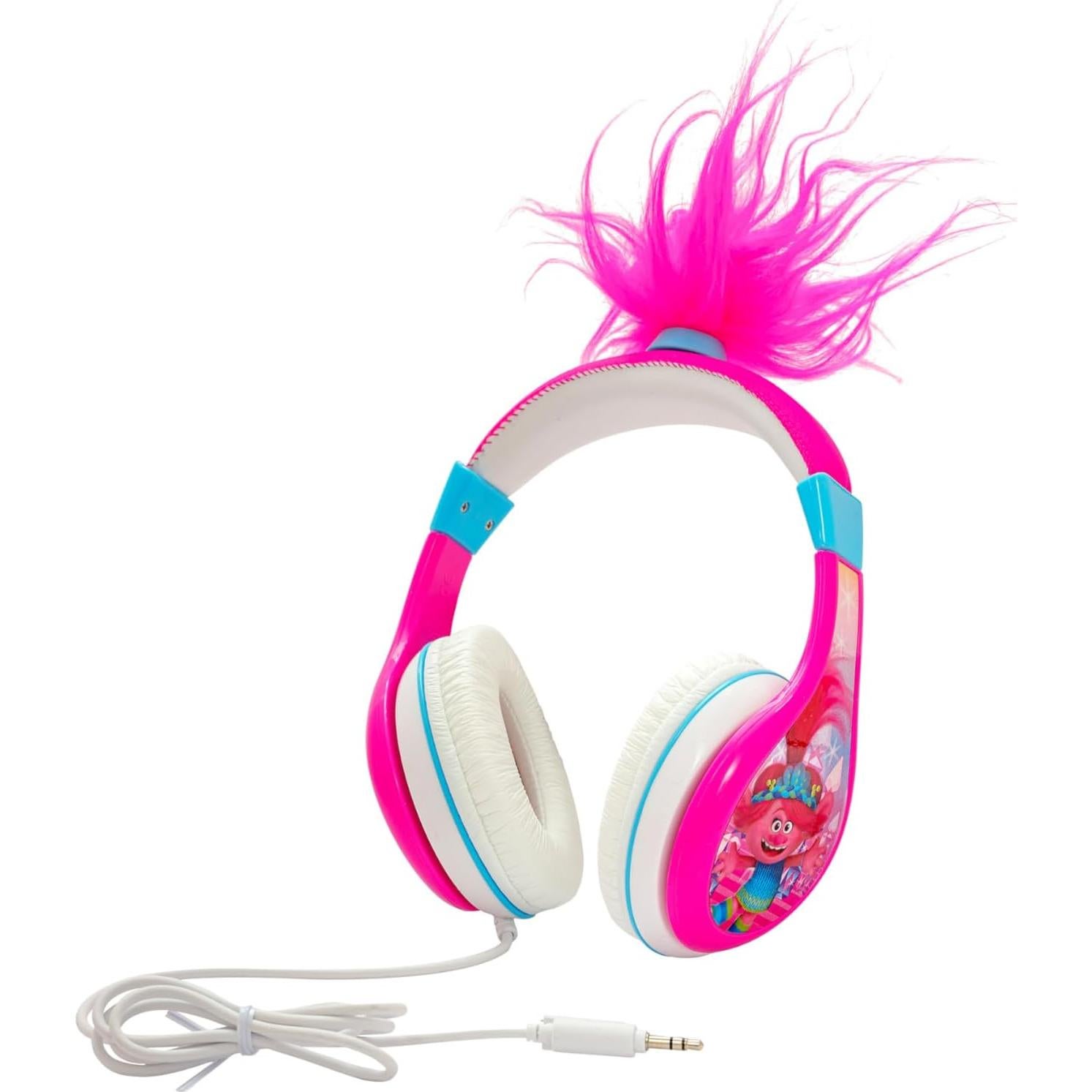 Auriculares con cable eKids Trolls TR-140 para niños - Control de volumen