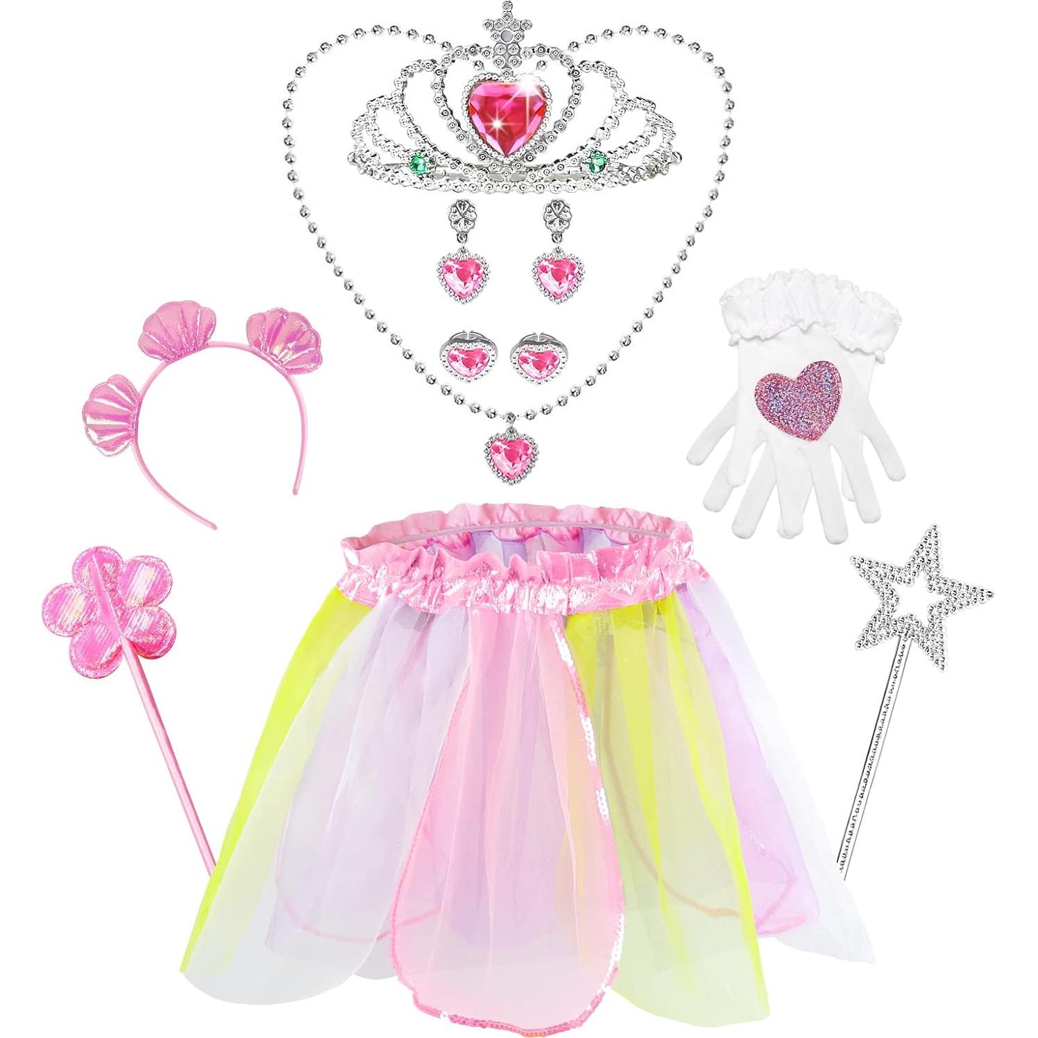 Conjunto de Disfraces para Niñas Jeowoqao 25pcs Hada y Sirena