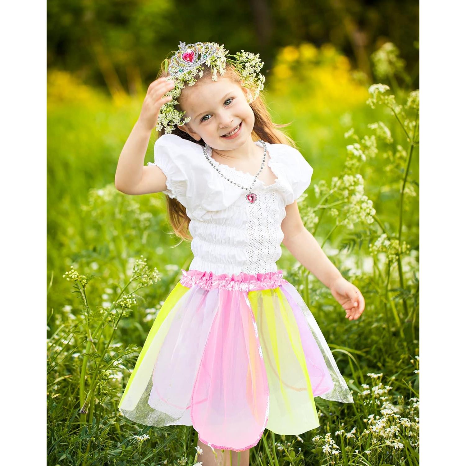 Conjunto de Disfraces para Niñas Jeowoqao 25pcs Hada y Sirena