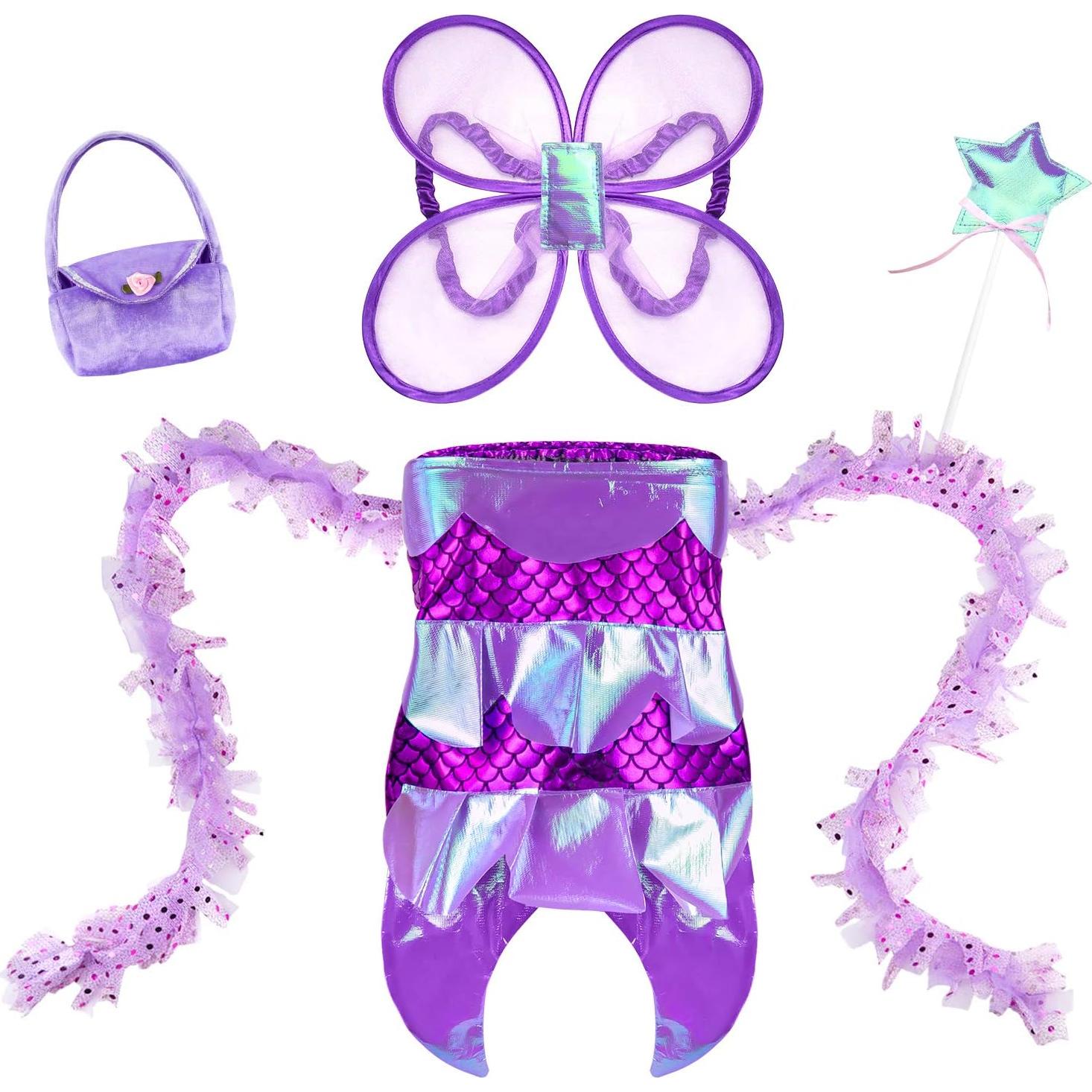 Conjunto de Disfraces para Niñas Jeowoqao 25pcs Hada y Sirena