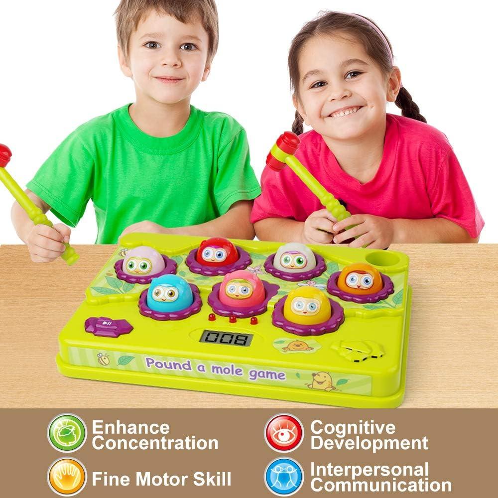 Juego Interactivo Golpea a los Topos BAODLON 9 Niveles 2 Martillos