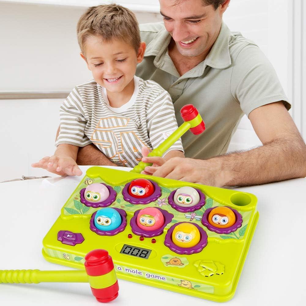 Juego Interactivo Golpea a los Topos BAODLON 9 Niveles 2 Martillos