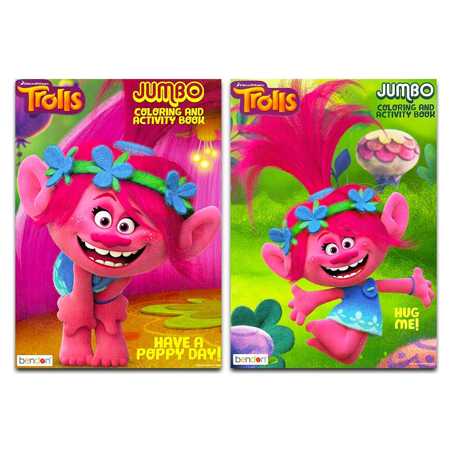 Conjunto de Libros para Colorear DreamWorks Trolls 2 Piezas