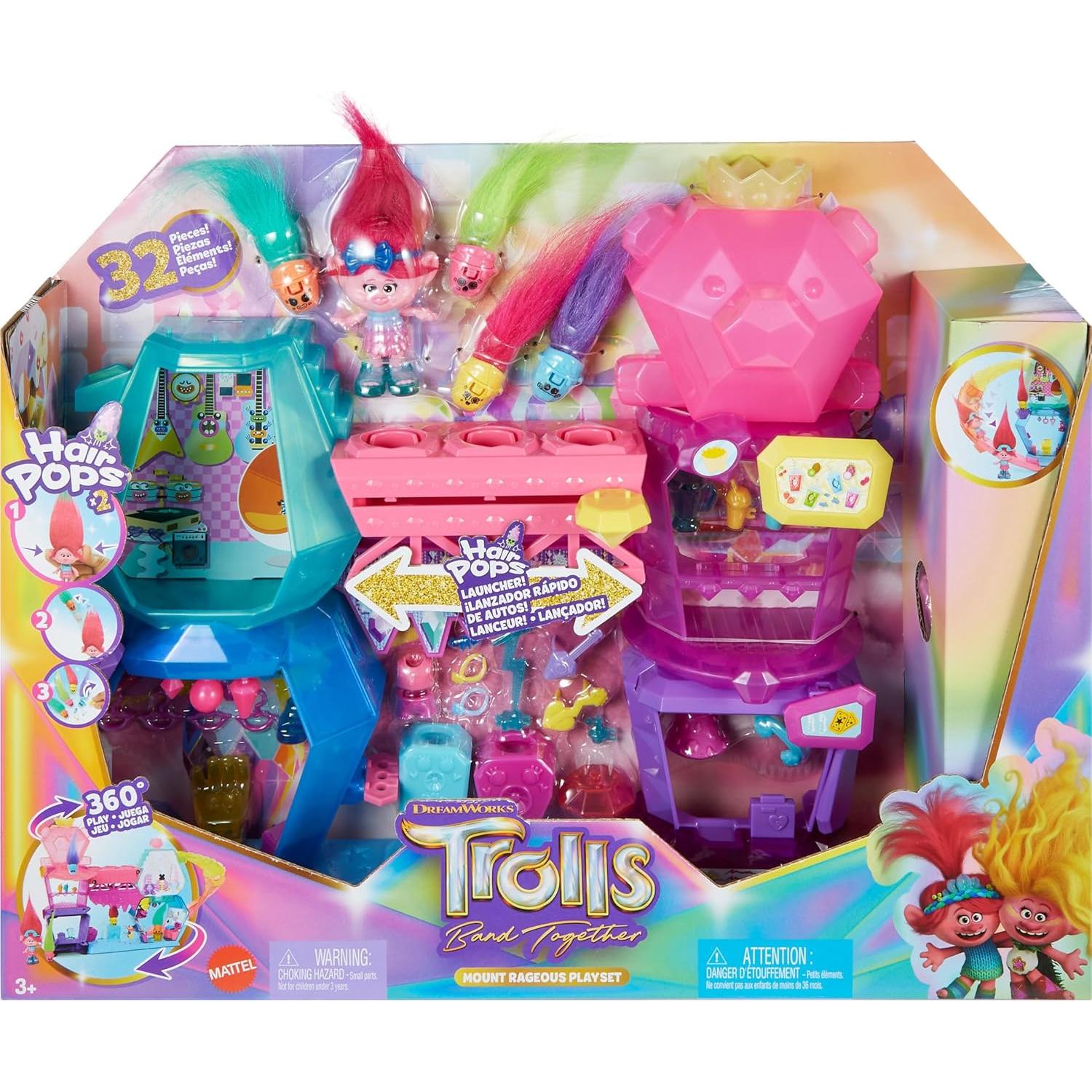 Set de Juego Poppy Trolls Mattel Francia 6 Áreas 35 Accesorios