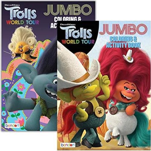 Conjunto de Actividades y Colorear Trolls DreamWorks - 12 Páginas