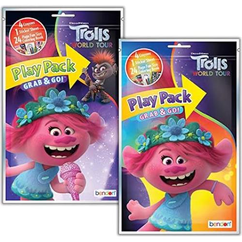 Conjunto de Actividades y Colorear Trolls DreamWorks - 12 Páginas