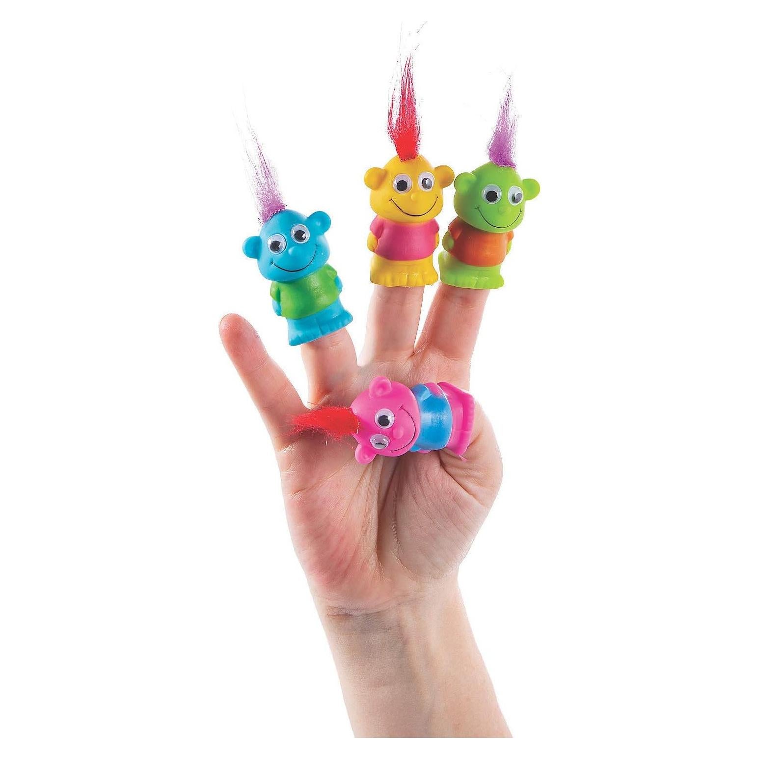 Títeres de dedo locos - 12 piezas - OTC Direct - 4.4 cm