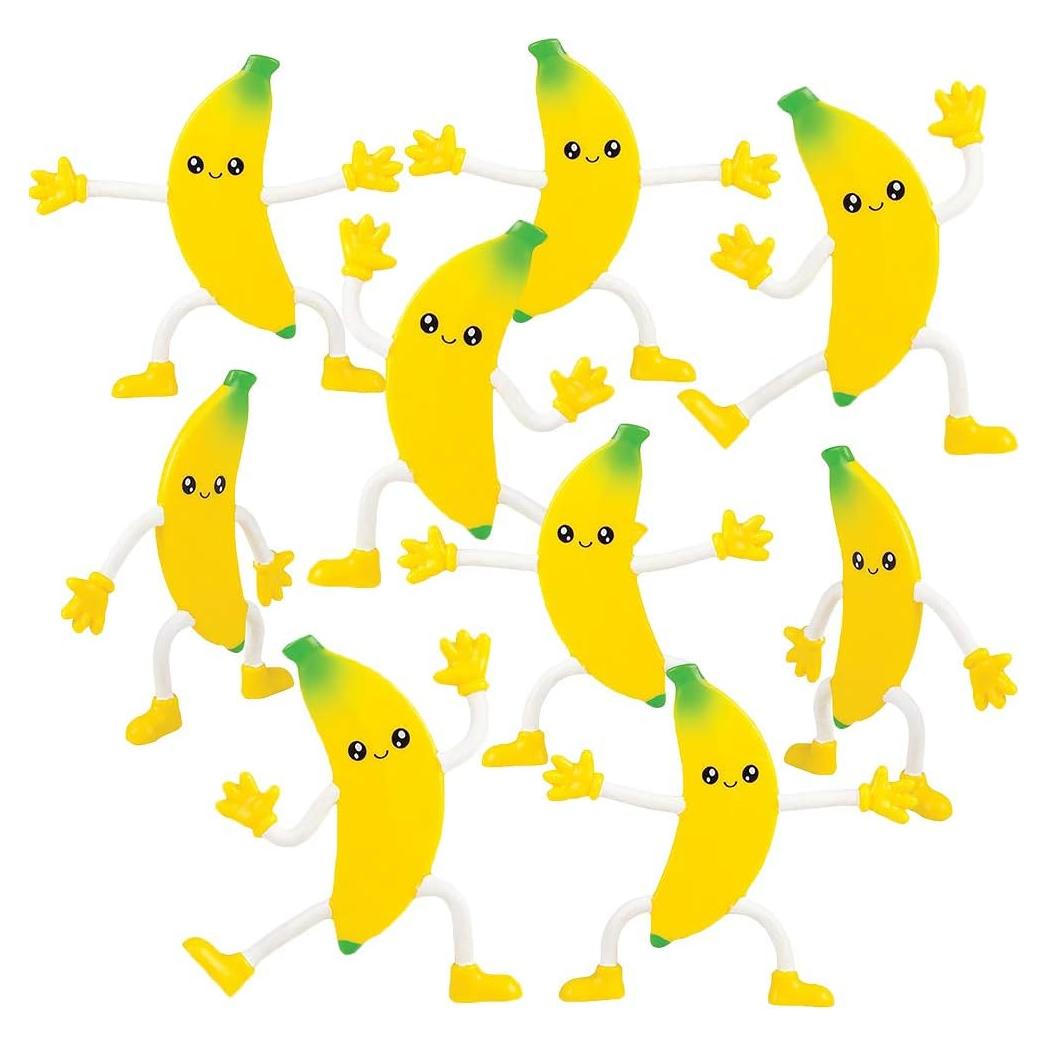 Set de 12 Figuras de Plátano Flexibles ArtCreativity - Juguetes Antiestrés