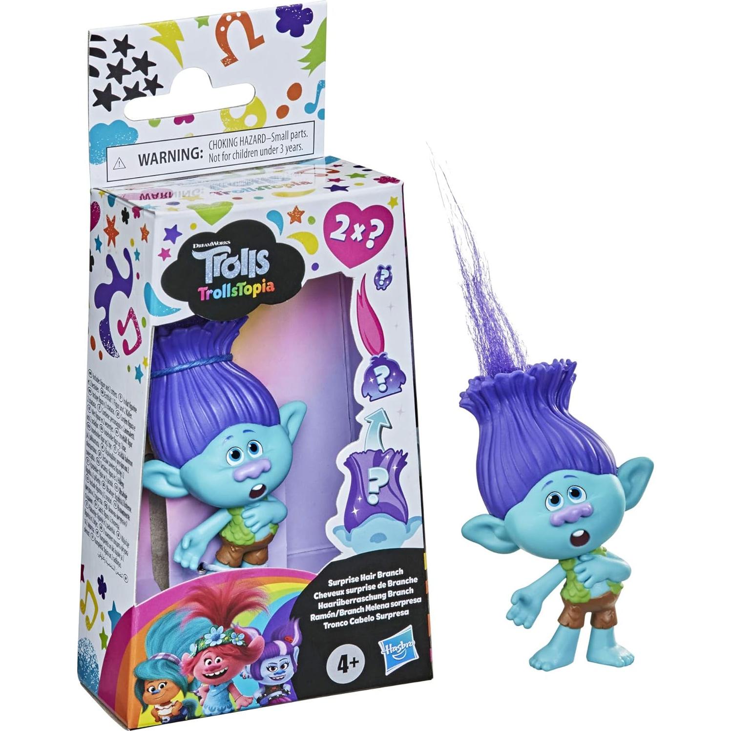 Muñeca Coleccionable Branch de Sueños TrollsTopia con Cabello Sorpresa