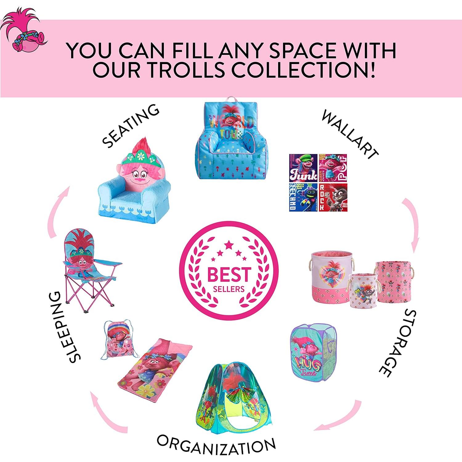 Contenedor de Almacenamiento Plegable Trolls Idea Nuova 38x25x22cm