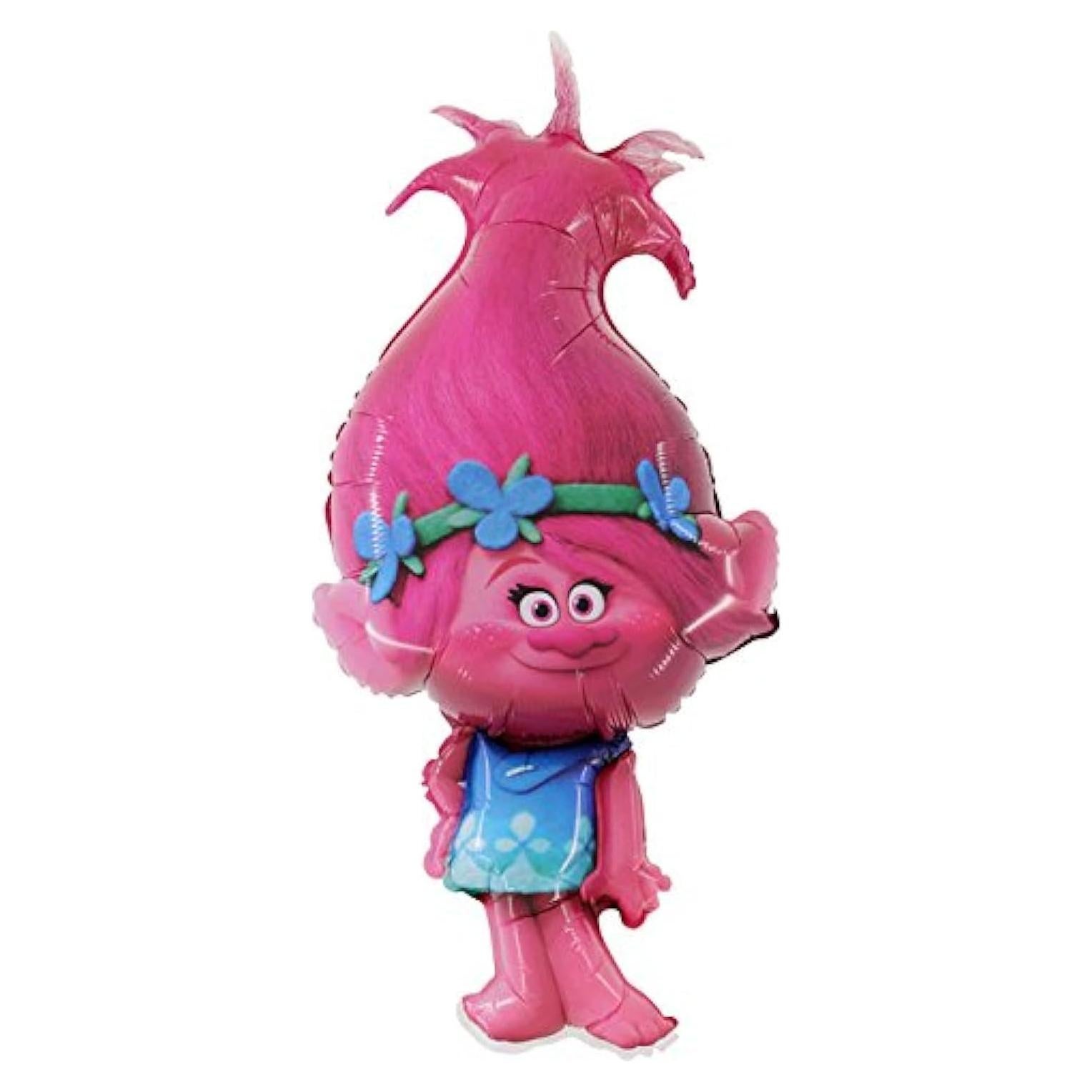 Globo de Aluminio Poppy Trolls 109 cm con Válvula Autosealado