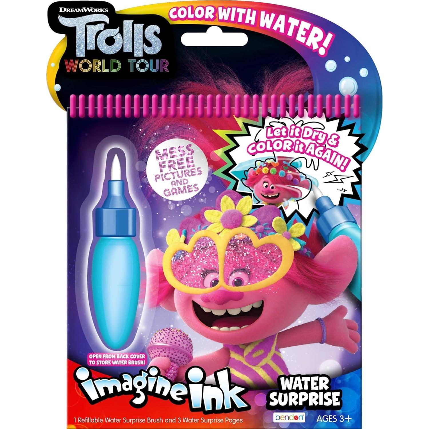 Conjunto de Pintura con Agua Trolls DreamWorks - Libro y Stickers
