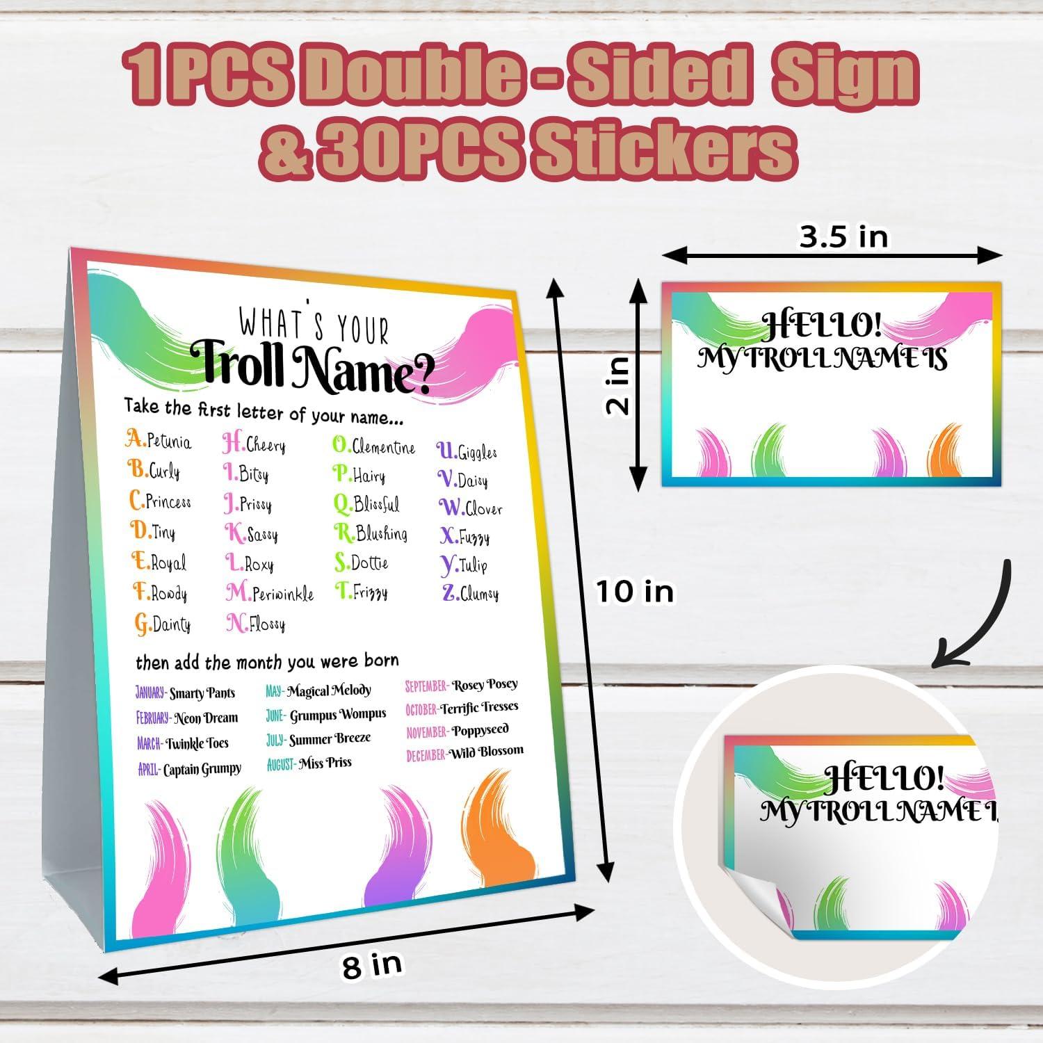 Juego de Cartas Troll cidobi con Cartel y 30 Pegatinas