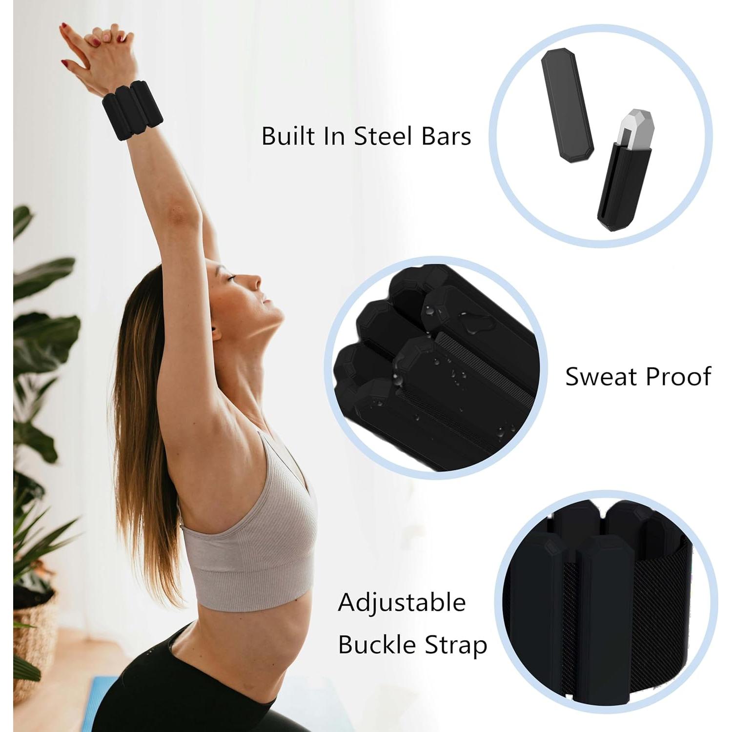 Pesas Ajustables para Muñeca y Tobillo Mibcocny 0.91 kg