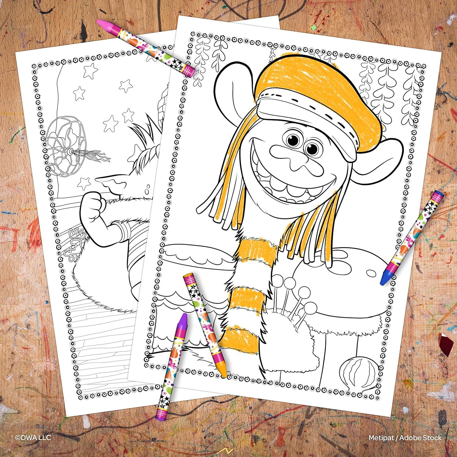 Crayones DreamWorks Trolls 36 Piezas en Caja Tuck