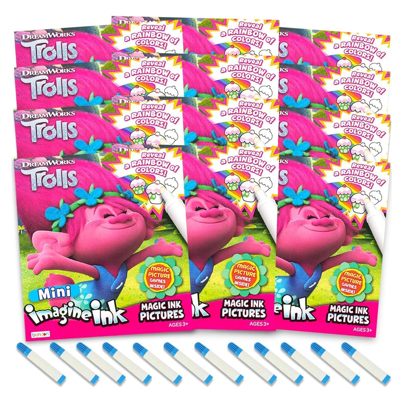 Libros de Colorear Trolls Imagine Ink - Paquete de 12 para Niños