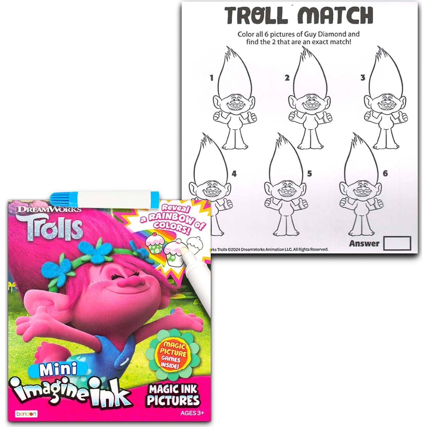 Libros de Colorear Trolls Imagine Ink - Paquete de 12 para Niños