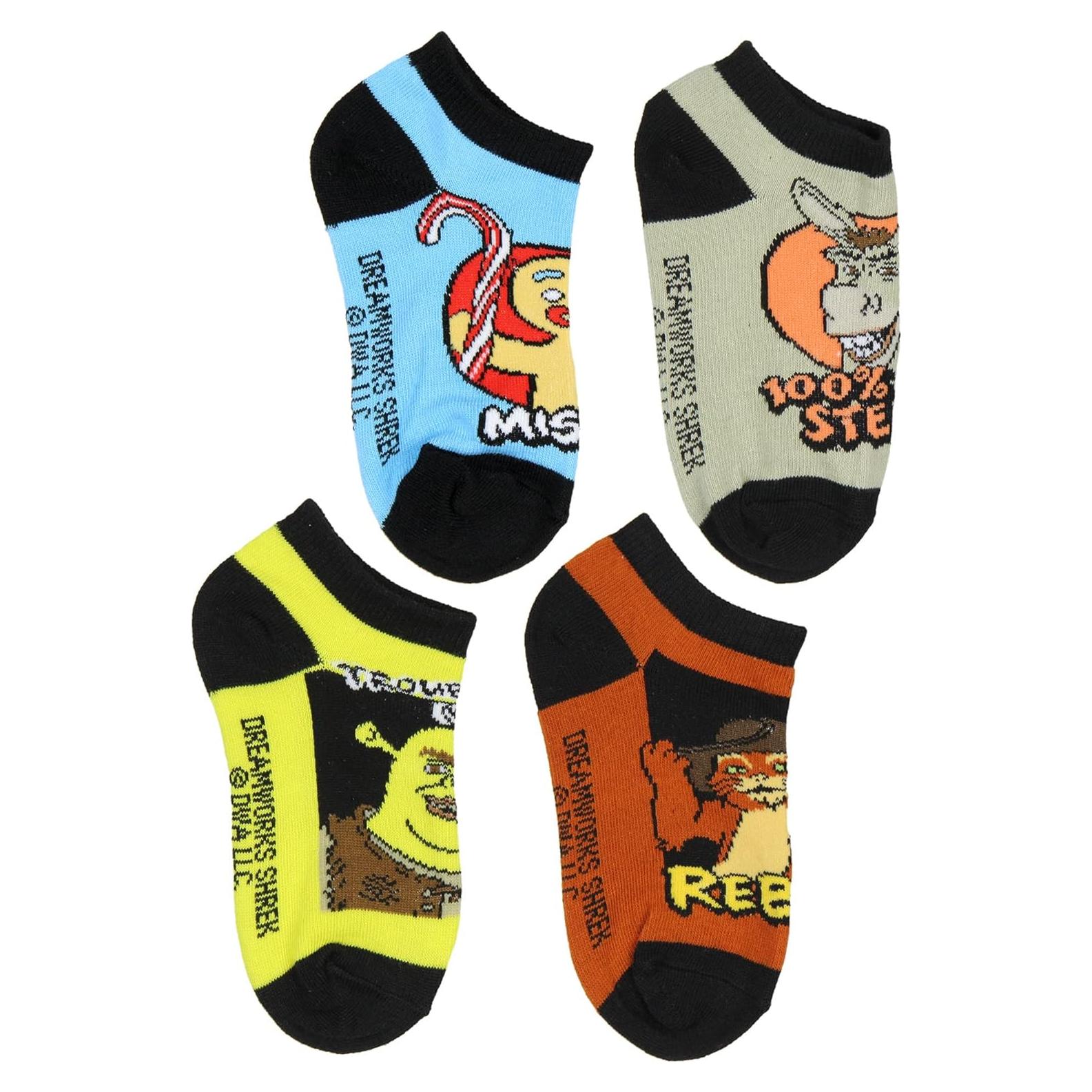 Calcetines para Niños DreamWorks Shrek 4 Paquetes 7-9