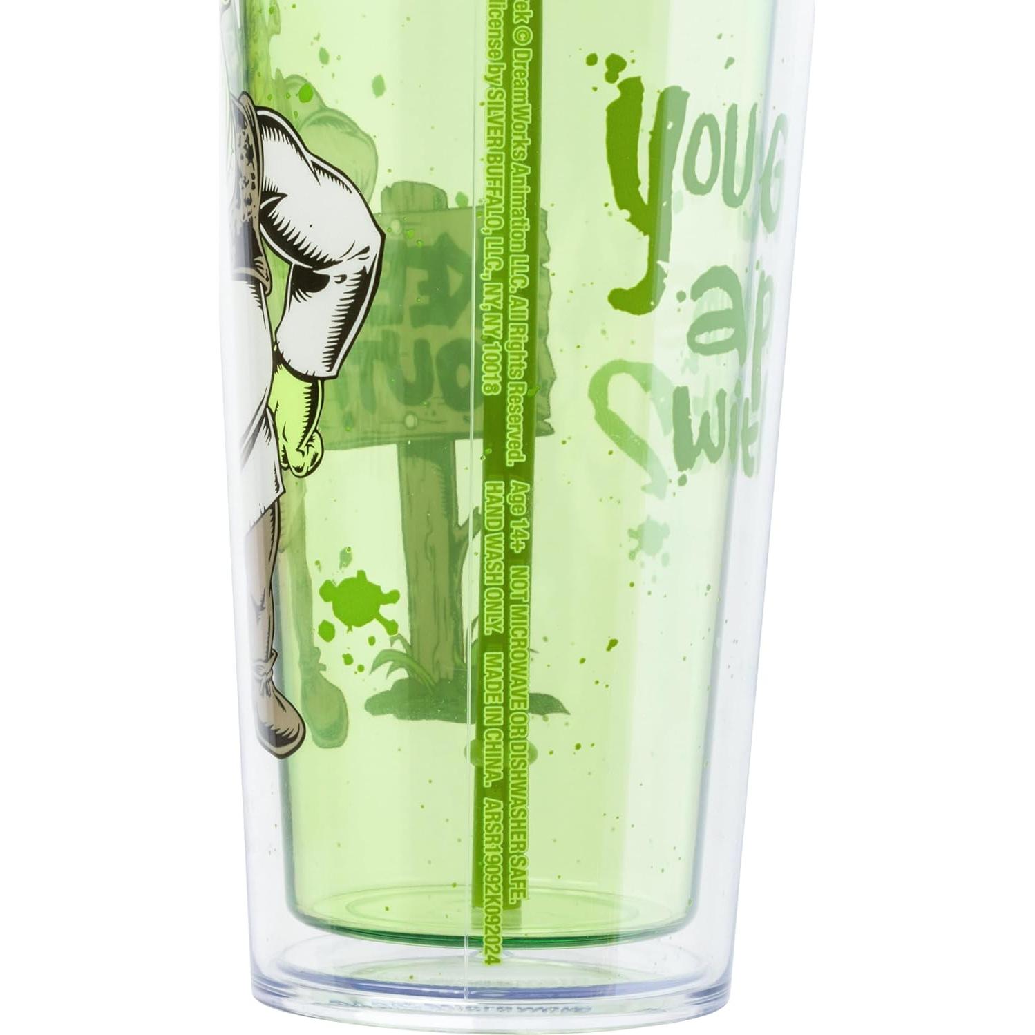 Vaso de Goteo 26oz Baba Plateada Shrek con Limo Verde